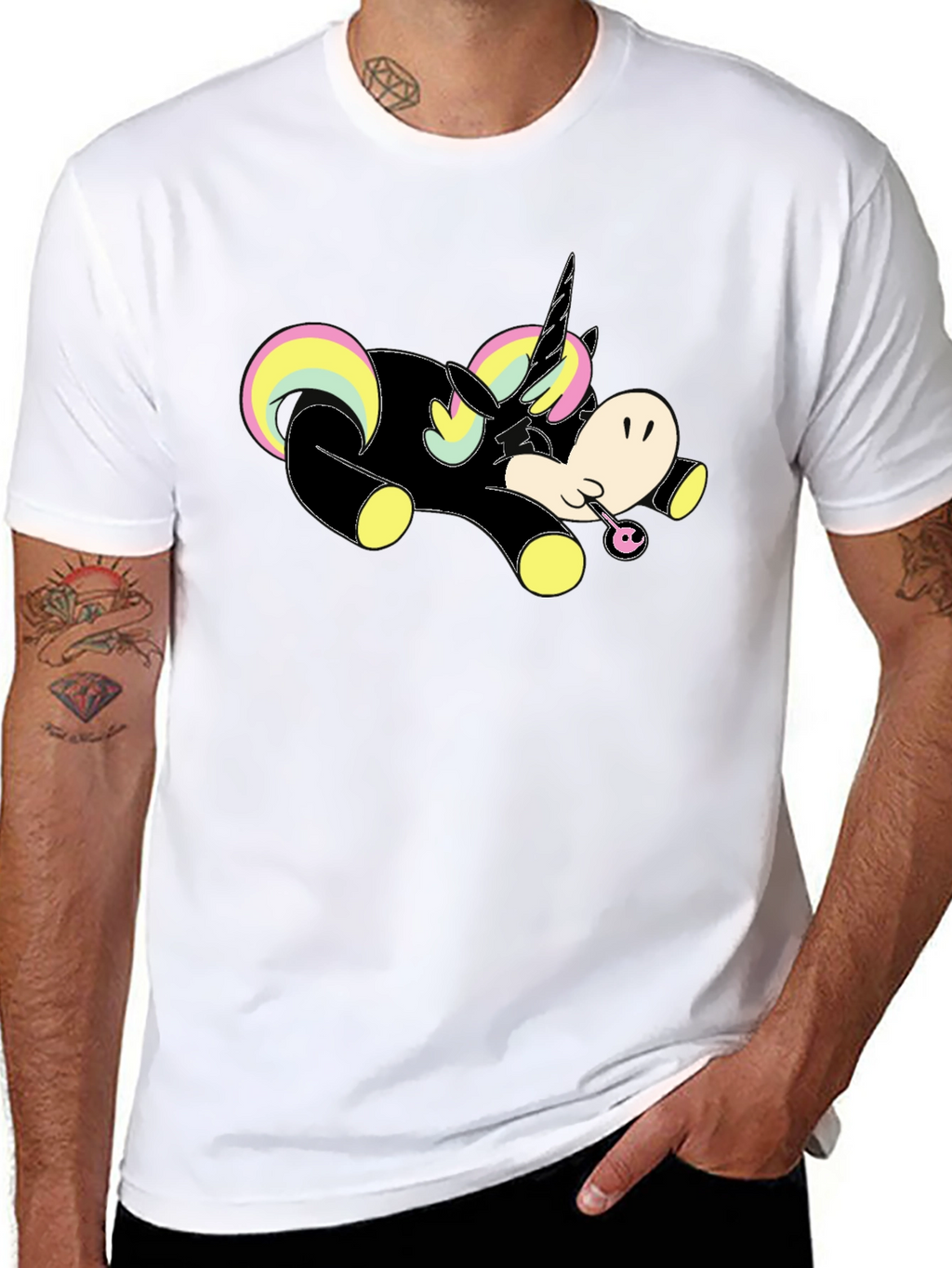 Unicorn Black T-Shirt Graphic Tee
