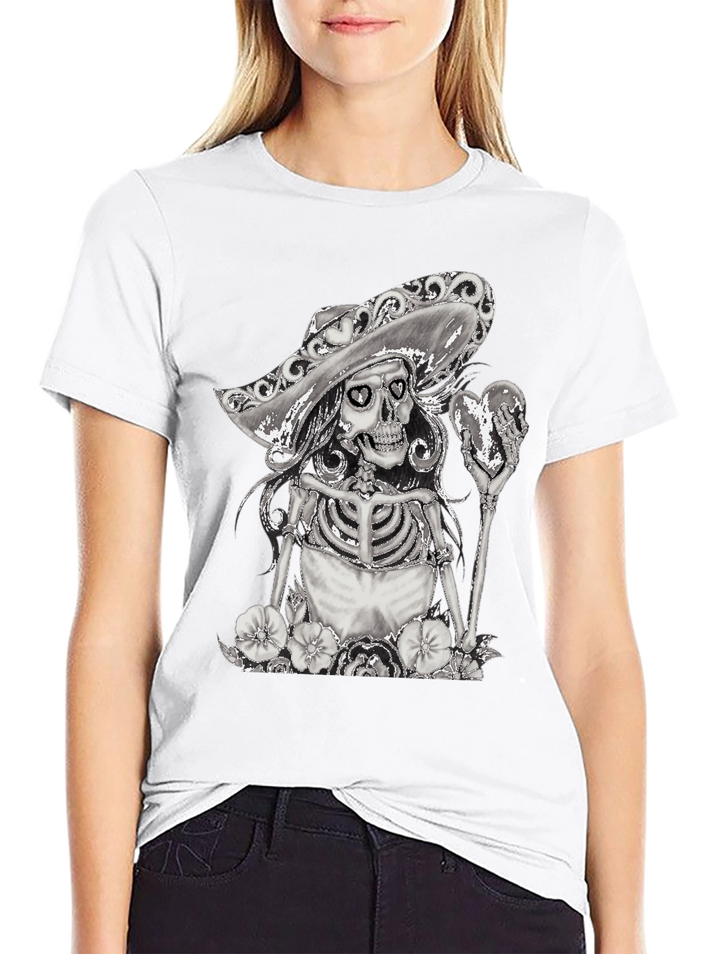 Skeleton Senorita T-Shirt - Dia de los Muertos