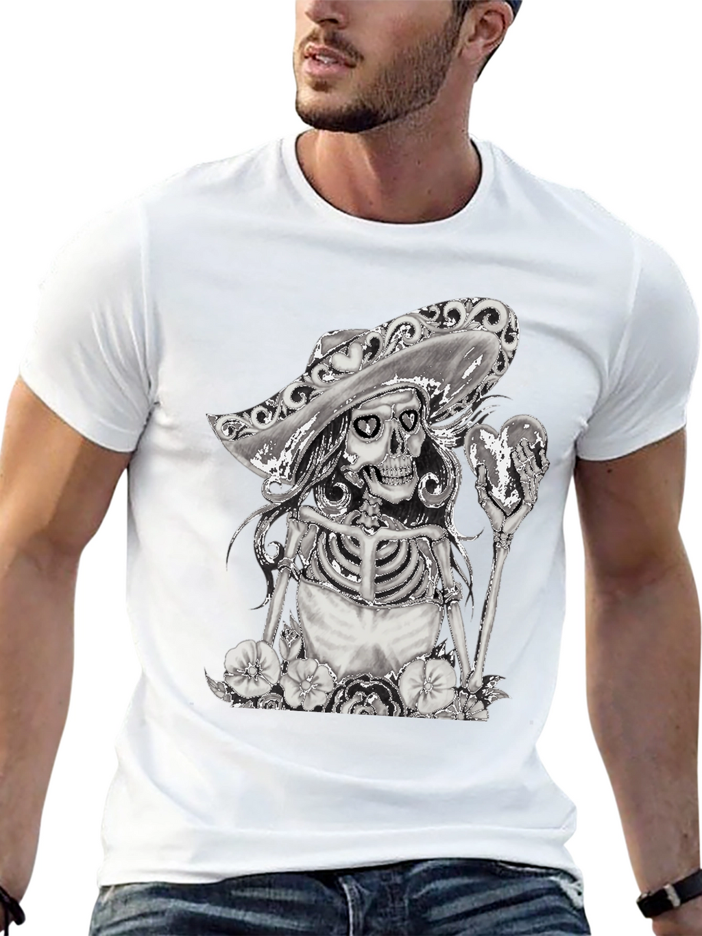 Skeleton Senorita T-Shirt - Dia de los Muertos