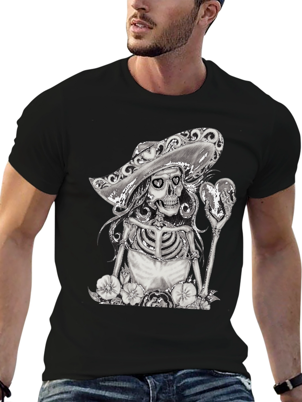Skeleton Senorita T-Shirt - Dia de los Muertos