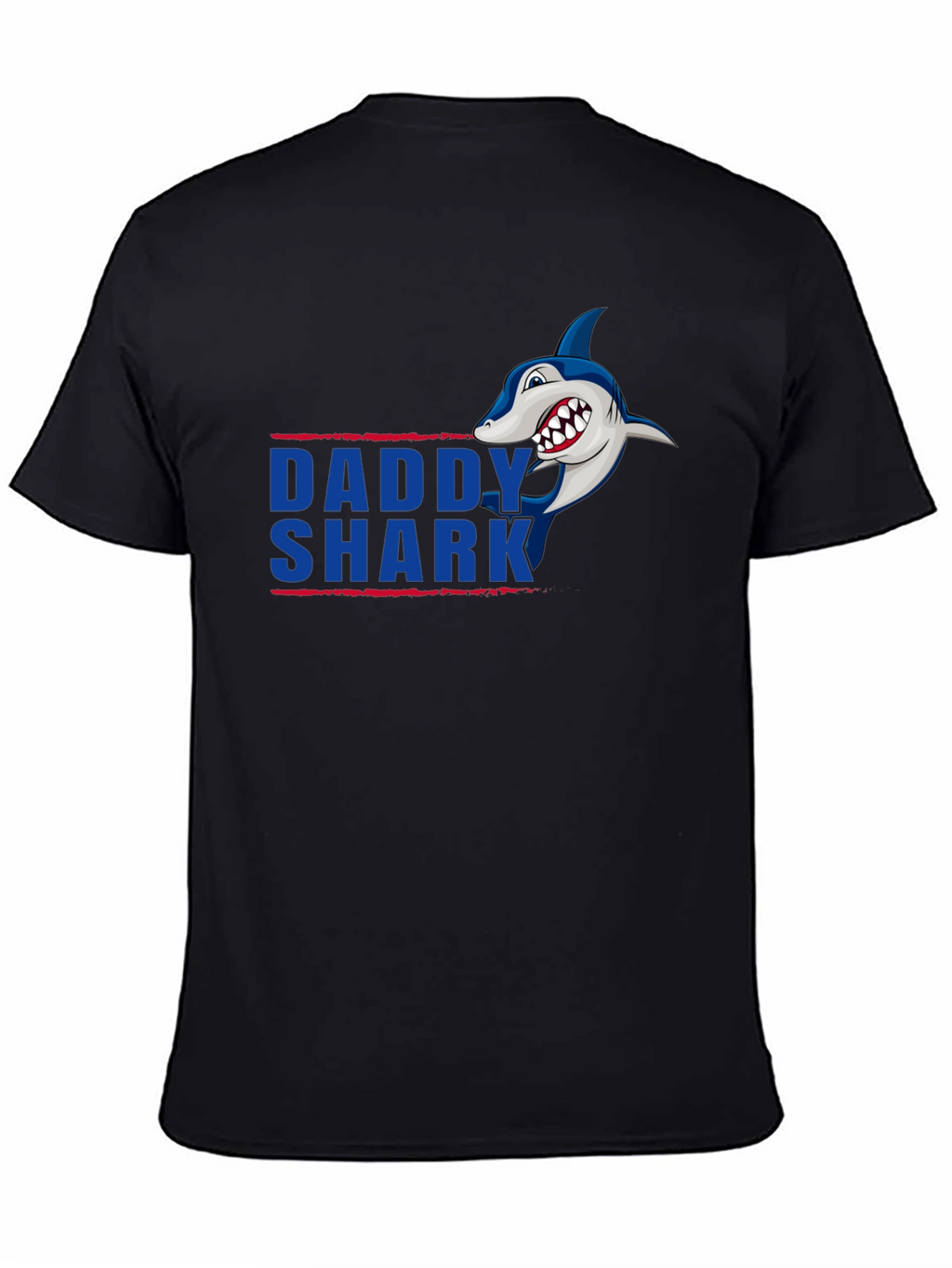 Daddy Shark Graphic Tee - Black Cotton T-Shirt