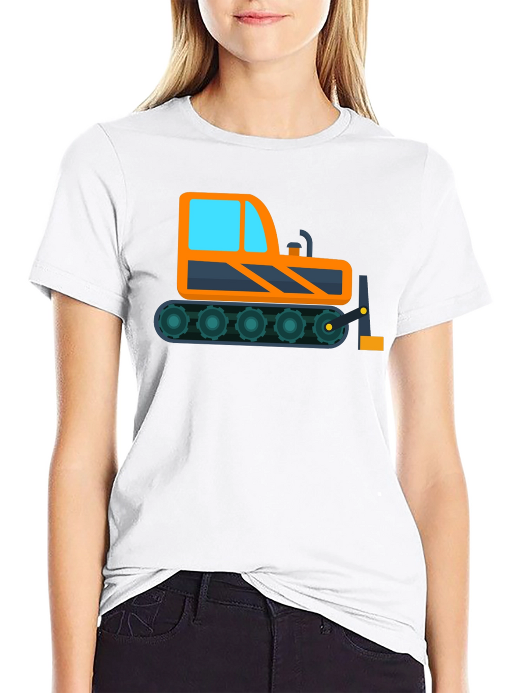 Bulldozer Graphic Tee - Construction Vehicle Shirt