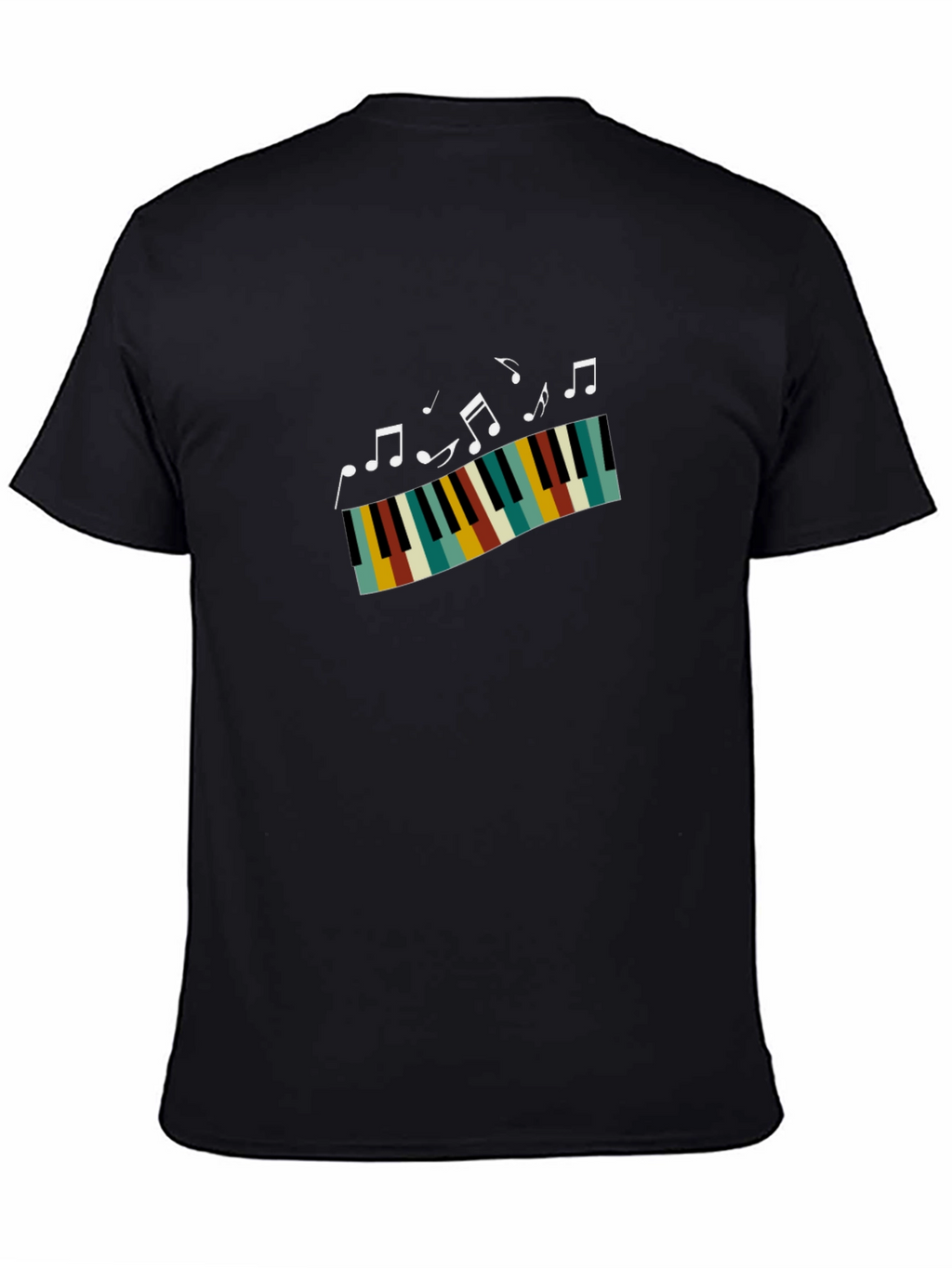 Musical Piano T-Shirt - Black