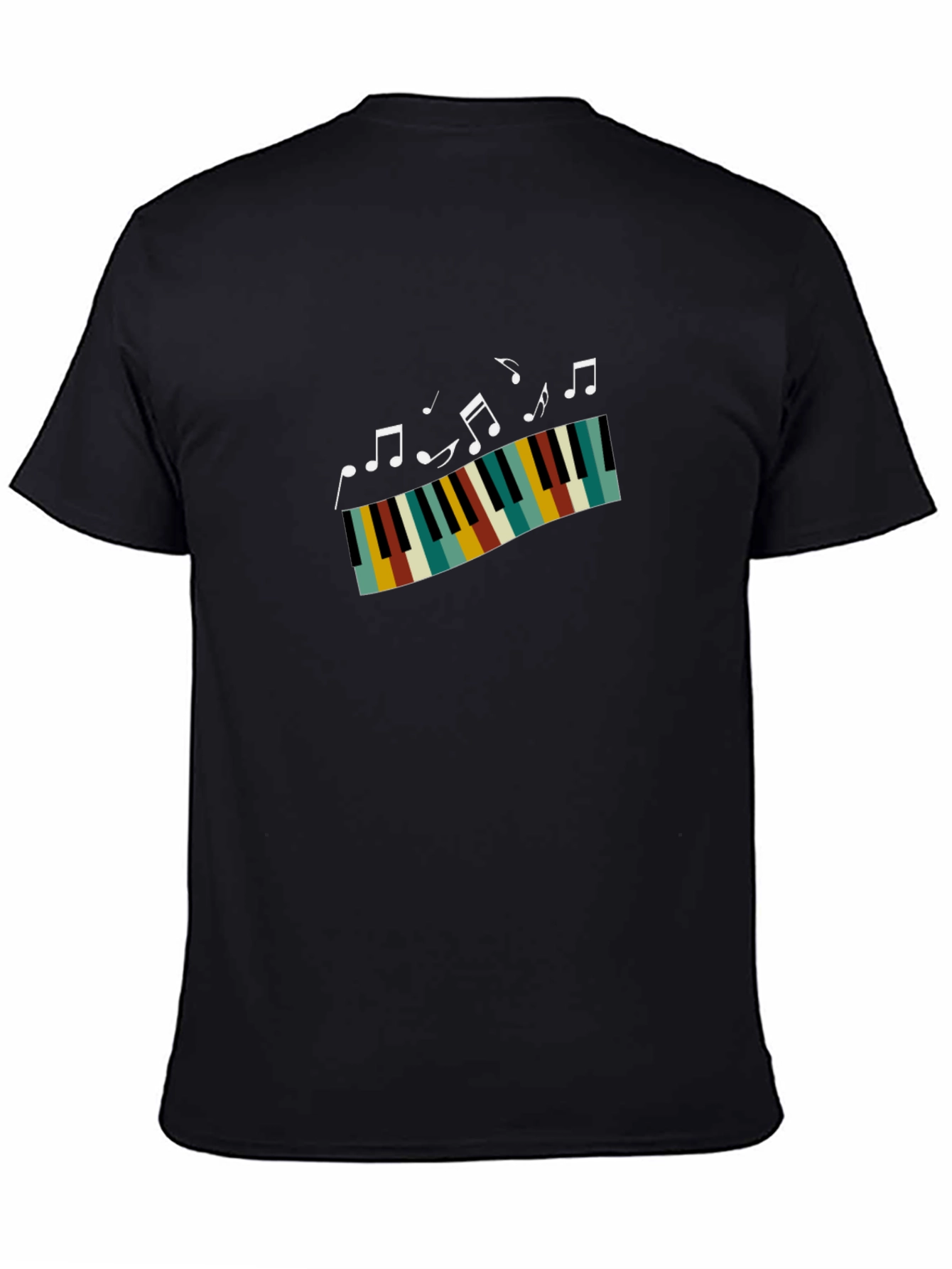 Musical Piano T-Shirt - Black
