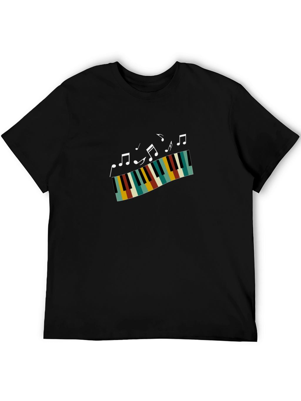 Musical Piano T-Shirt - Black