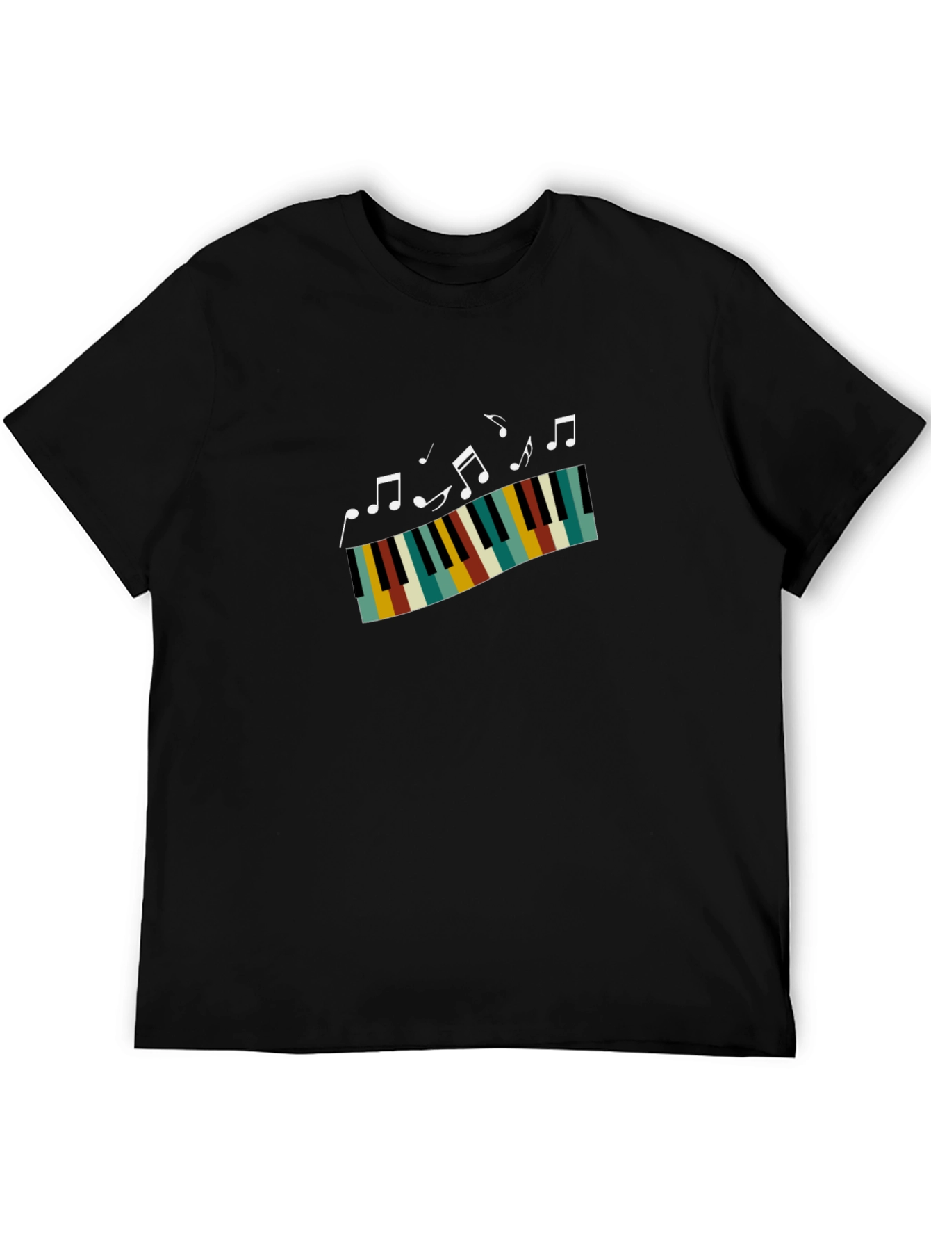 Musical Piano T-Shirt - Black