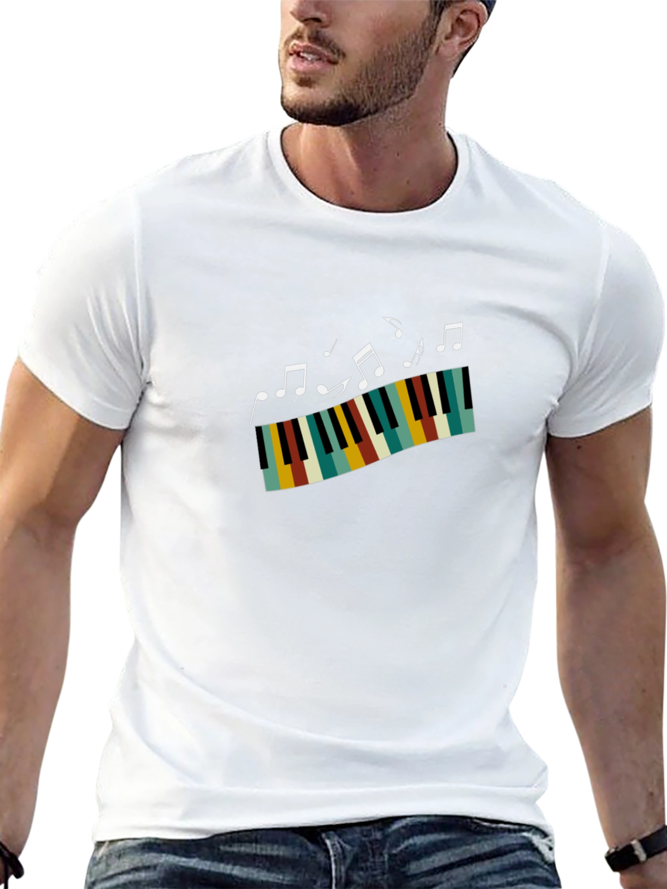 Musical Piano T-Shirt - Black