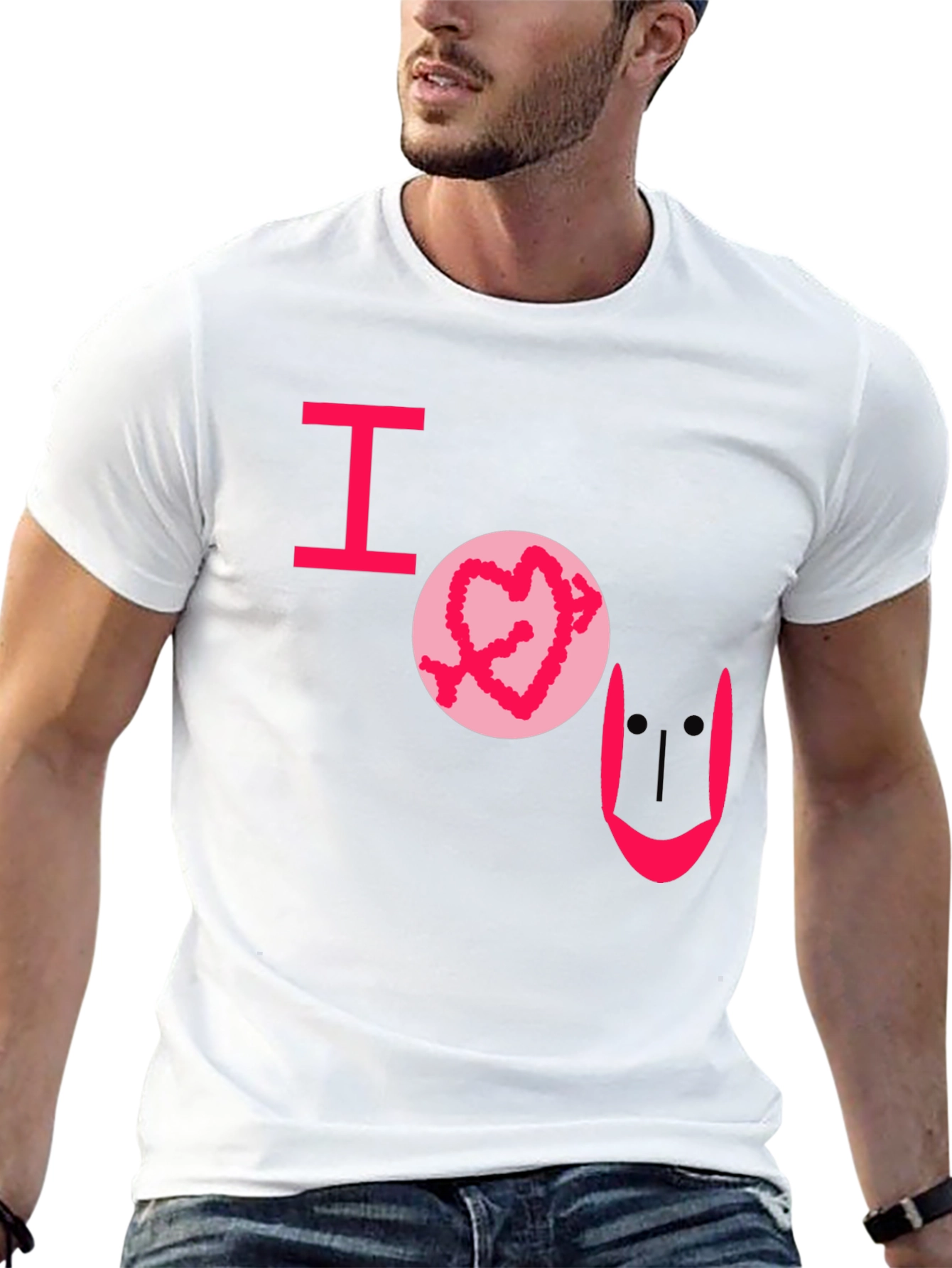 I Heart U Graphic Tee - Black Casual T-Shirt