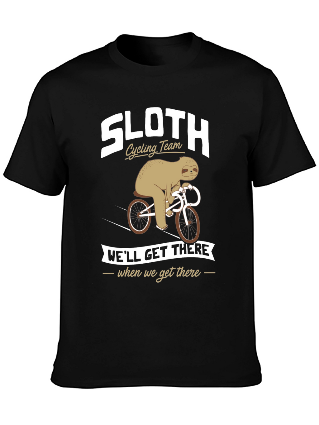 Sloth Cycling Team T-Shirt - Funny Novelty Tee