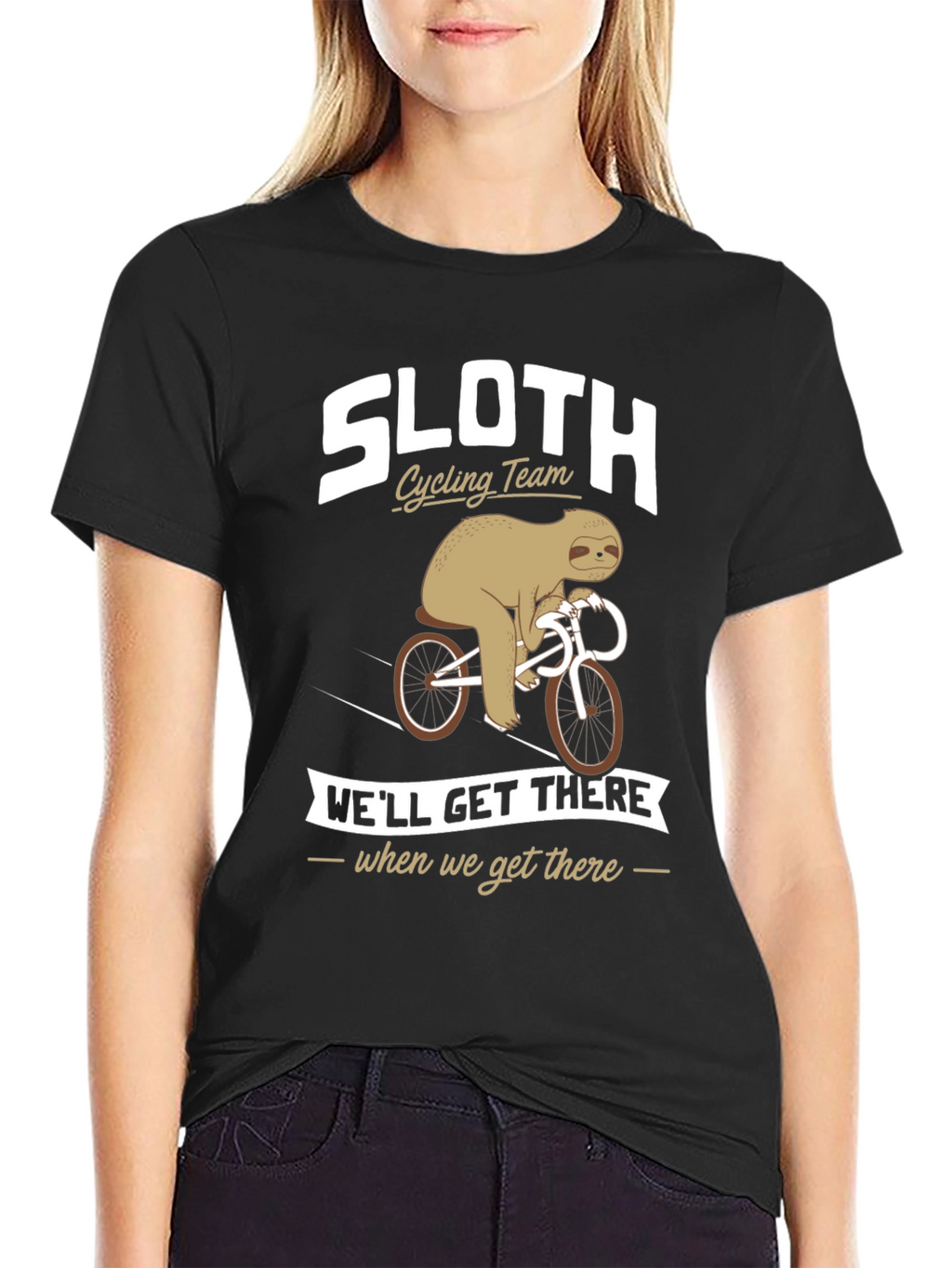 Sloth Cycling Team T-Shirt - Funny Novelty Tee