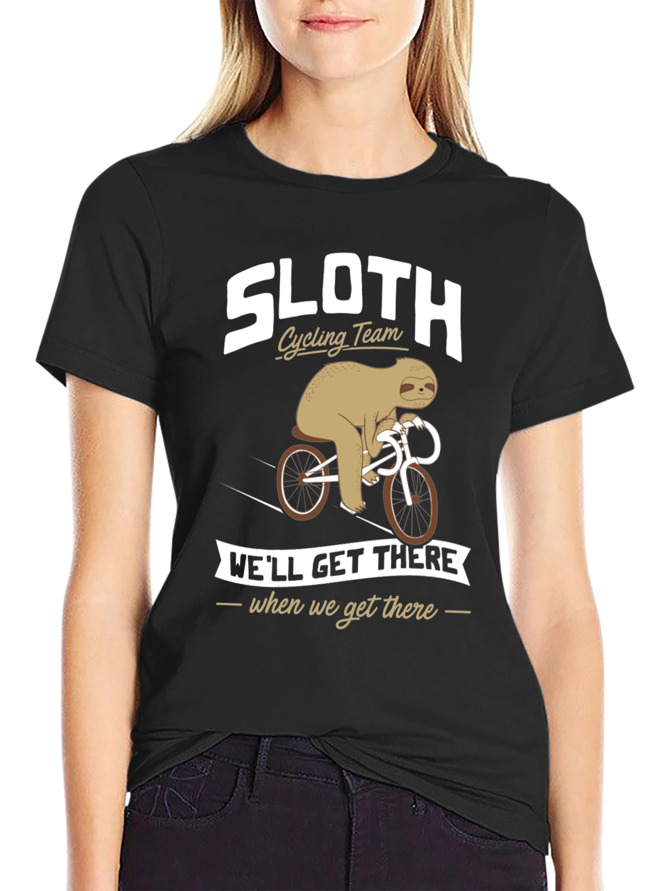 Sloth Cycling Team T-Shirt - Funny Novelty Tee
