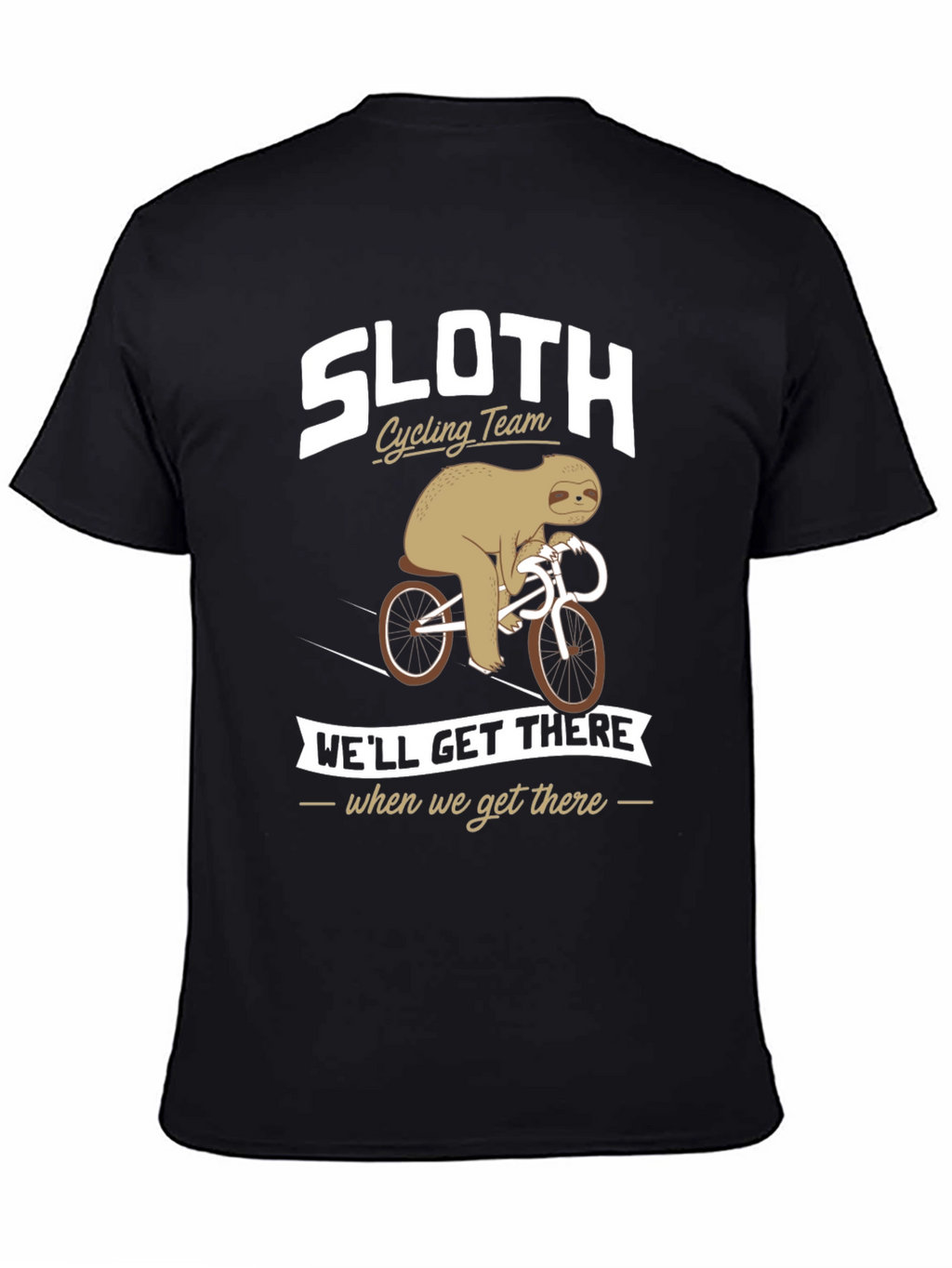 Sloth Cycling Team T-Shirt - Funny Novelty Tee