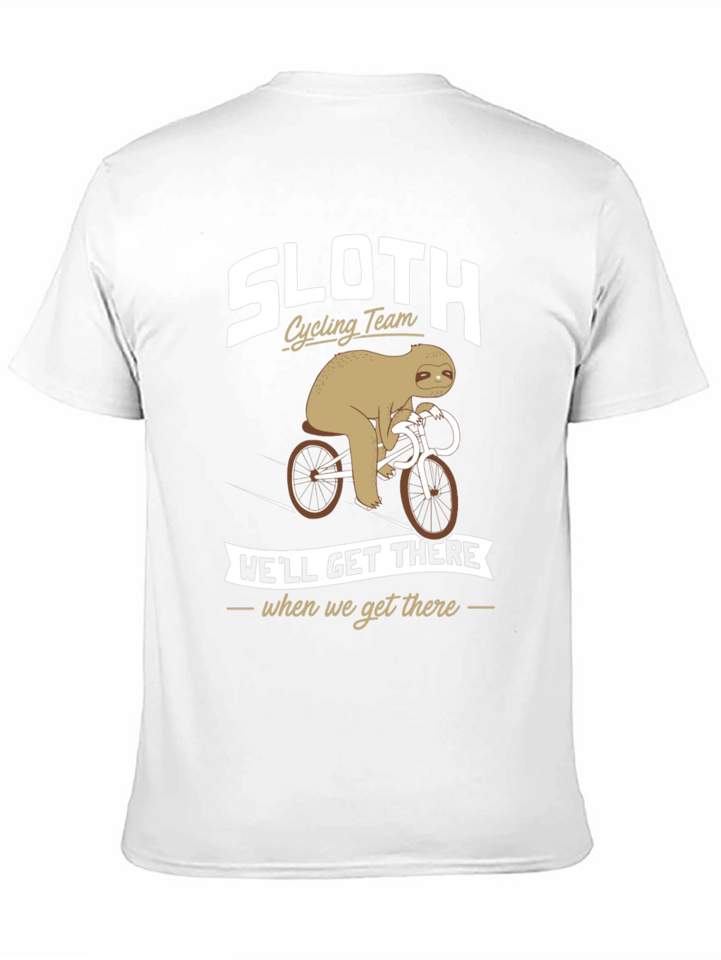 Sloth Cycling Team T-Shirt - Funny Novelty Tee