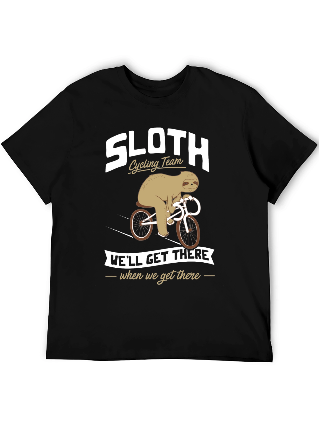 Sloth Cycling Team T-Shirt - Funny Novelty Tee