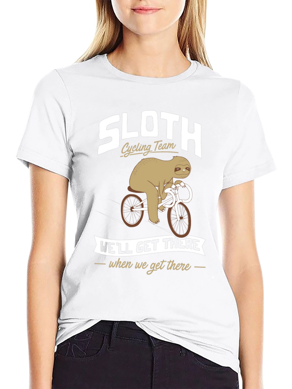 Sloth Cycling Team T-Shirt - Funny Novelty Tee