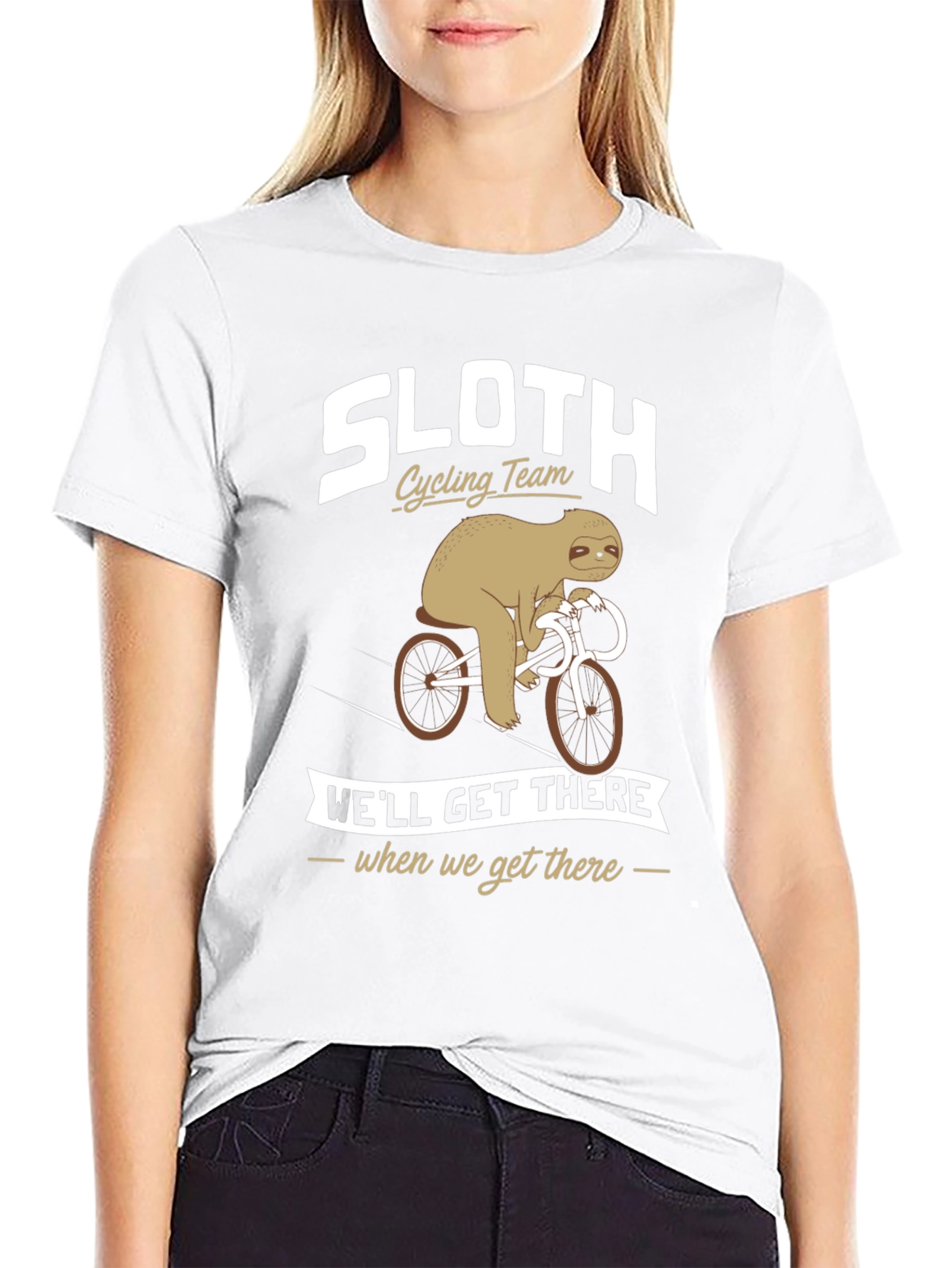 Sloth Cycling Team T-Shirt - Funny Novelty Tee