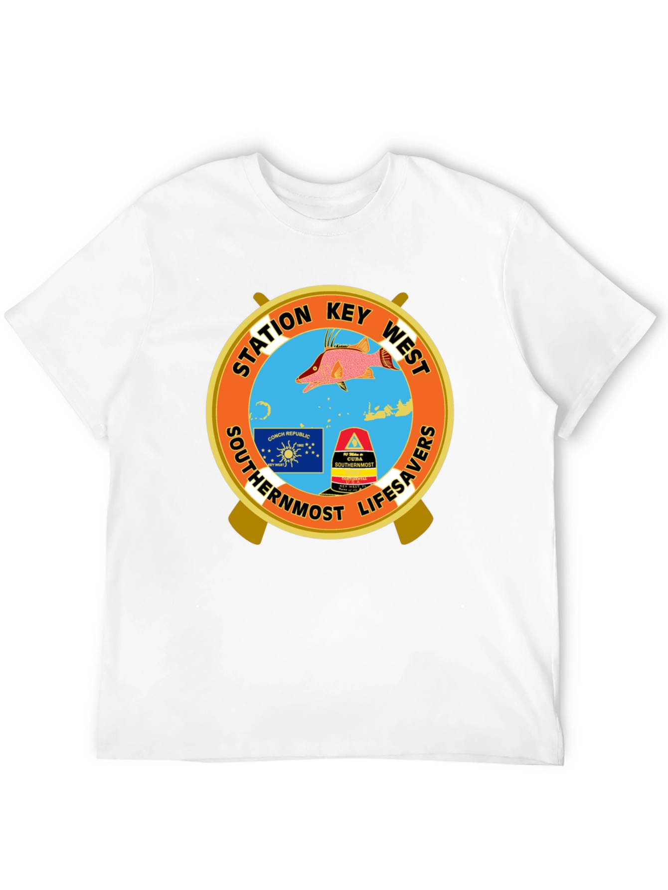 Key West Station Lifesavers Black T-Shirt