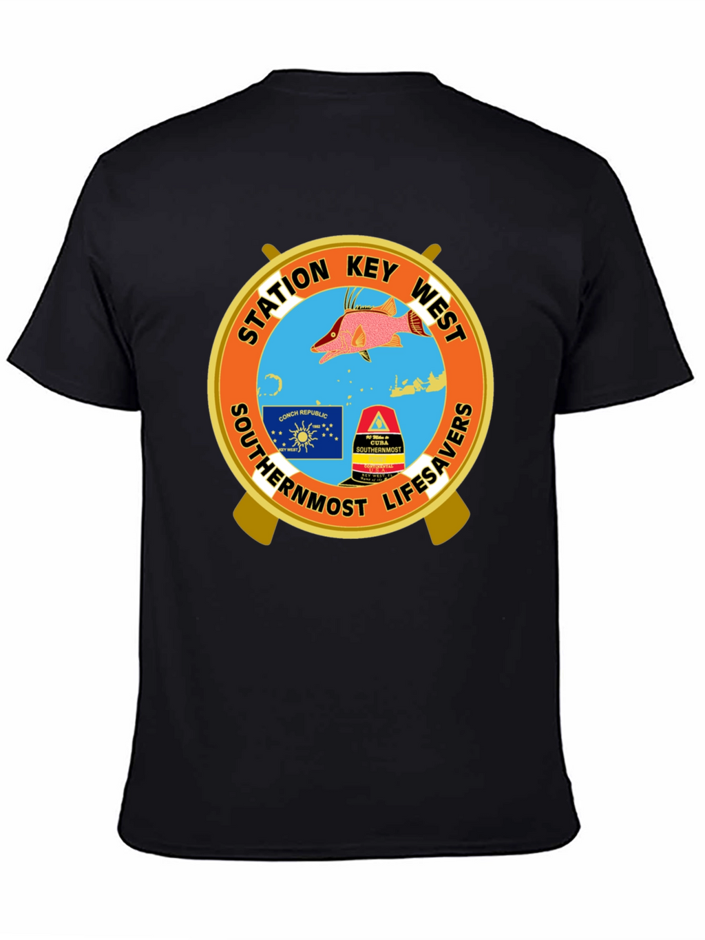 Key West Station Lifesavers Black T-Shirt
