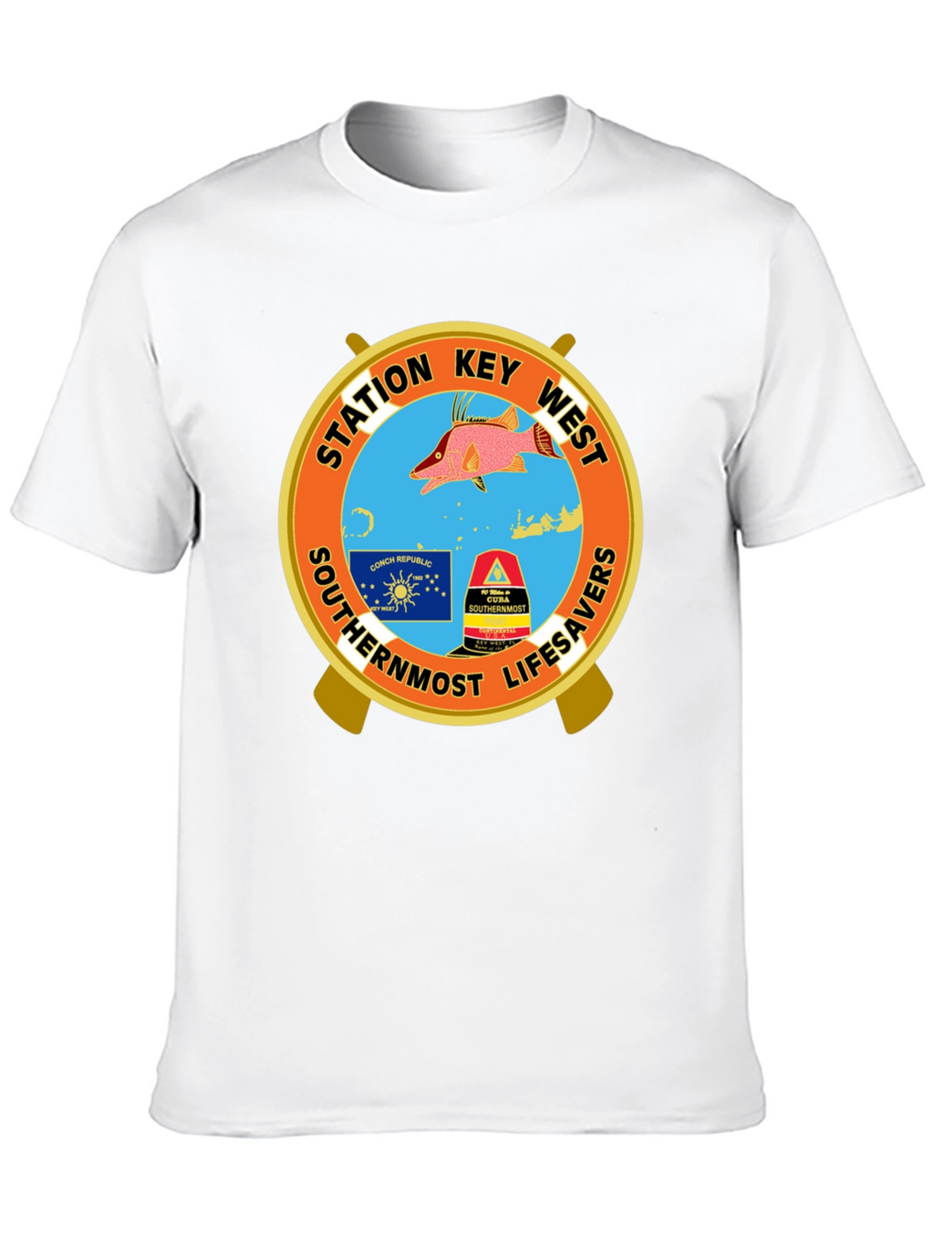 Key West Station Lifesavers Black T-Shirt
