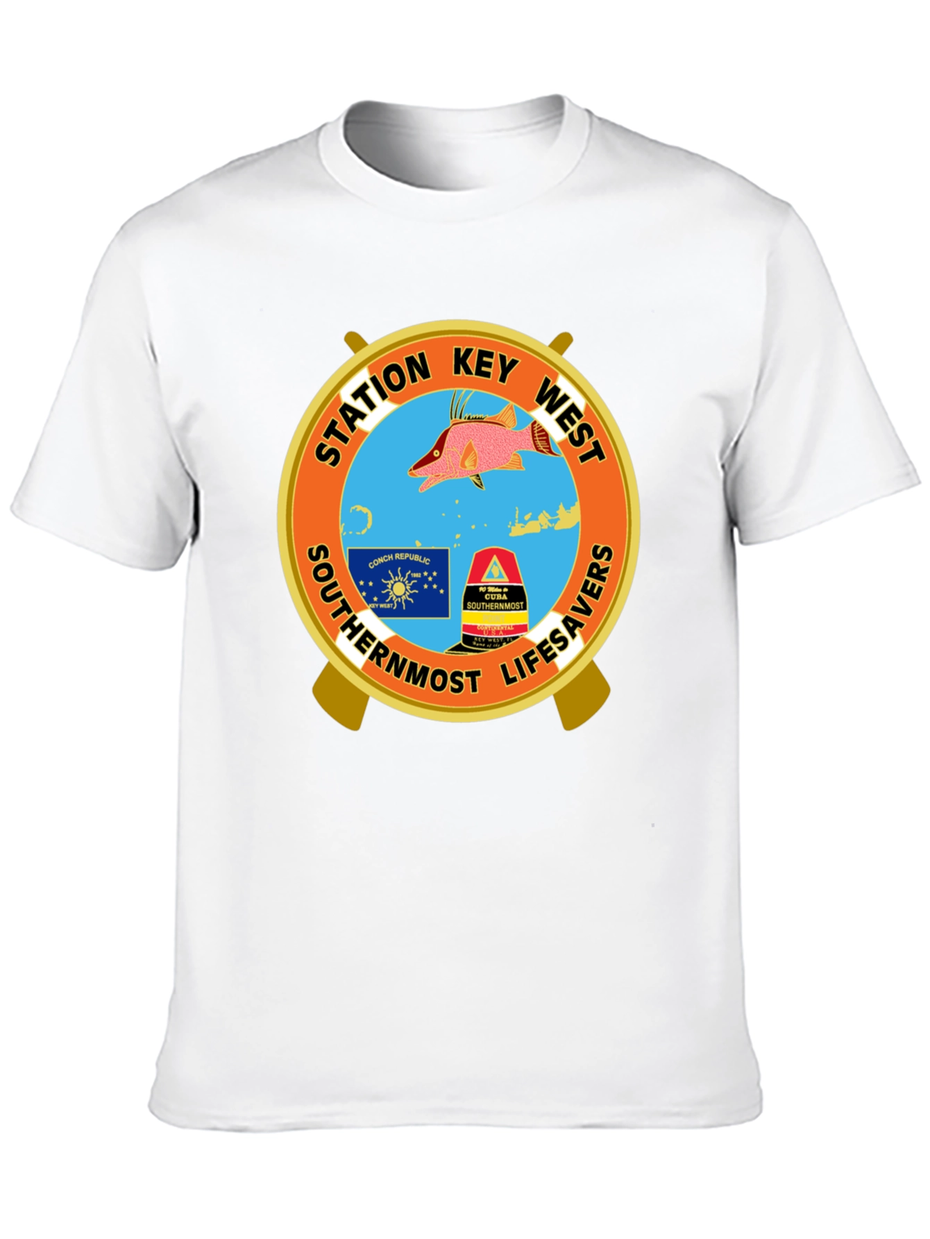 Key West Station Lifesavers Black T-Shirt