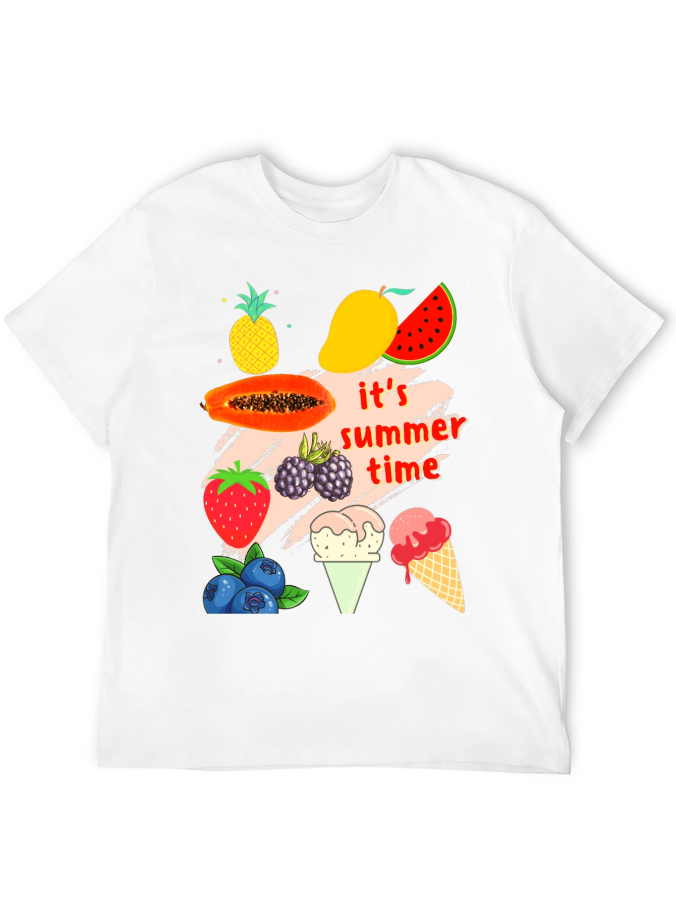 Its Summer Time Fruit Graphic T-Shirt
