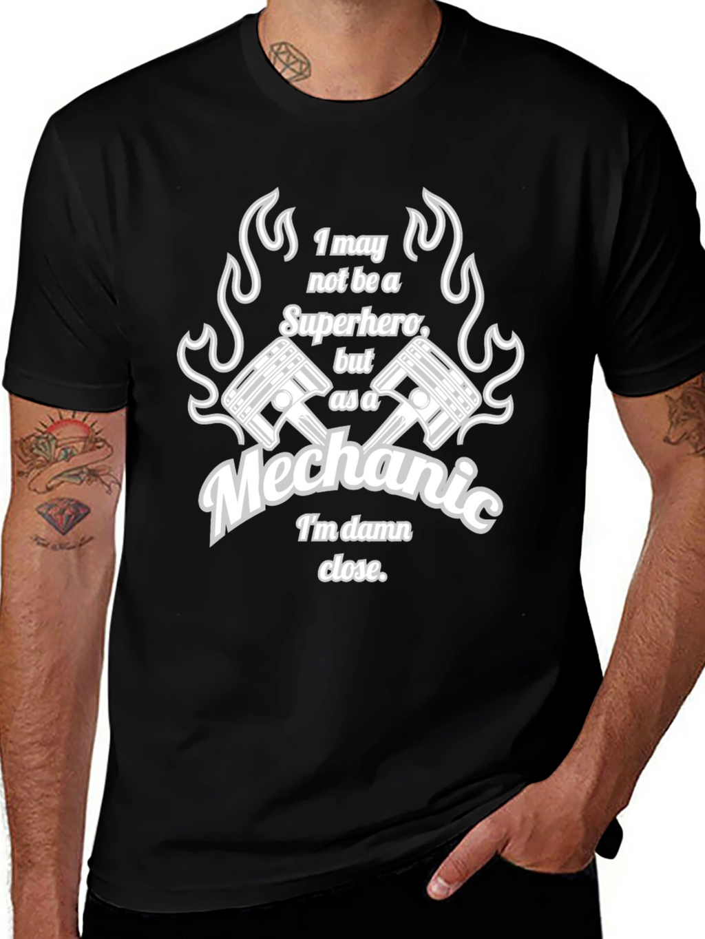 Mechanic Superhero T-Shirt - Im Damn Close