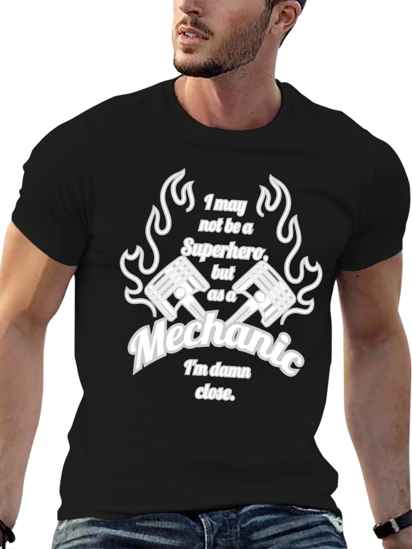 Mechanic Superhero T-Shirt - Im Damn Close