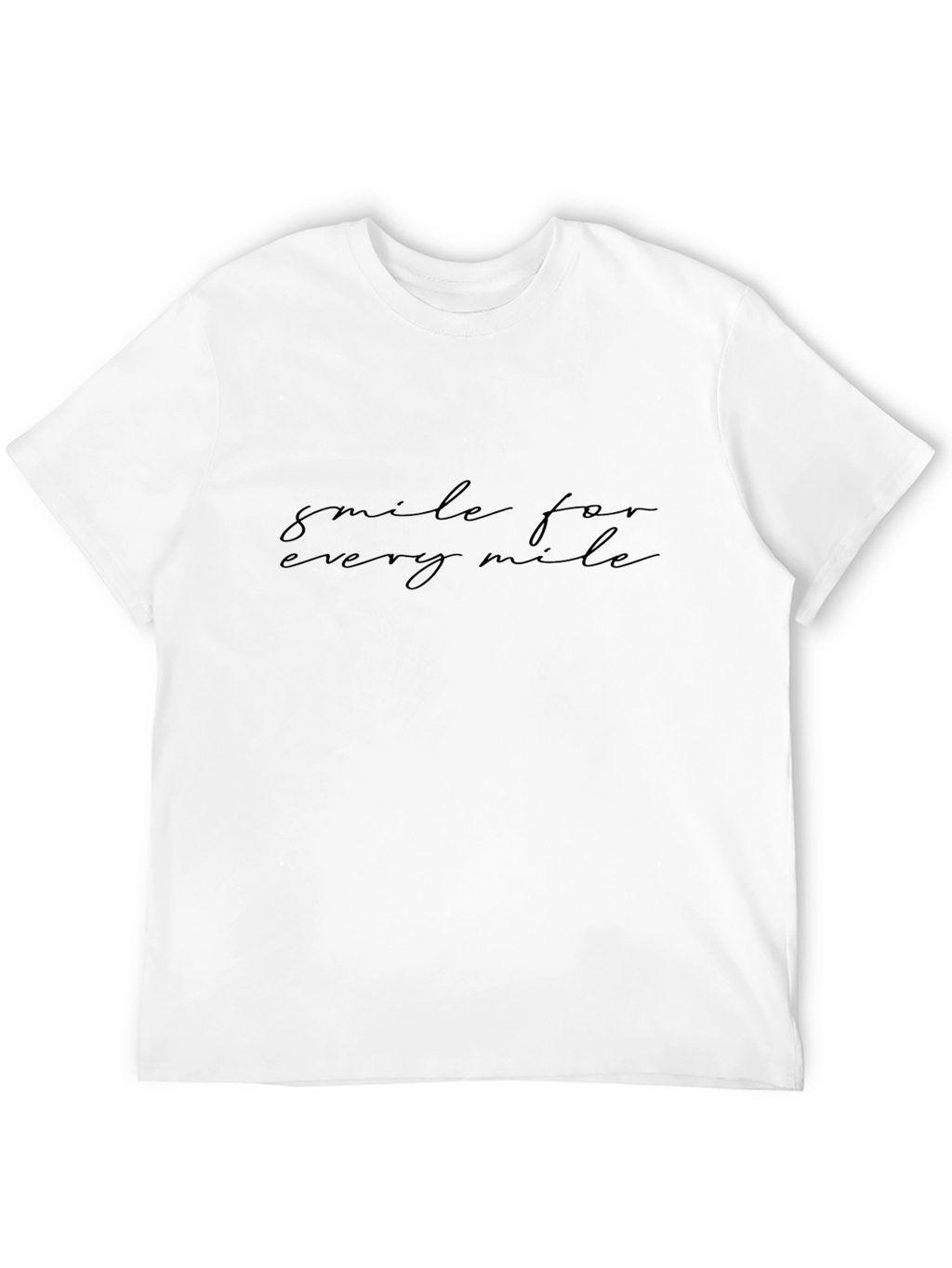 Smile For Every Mile Mens Black T-Shirt