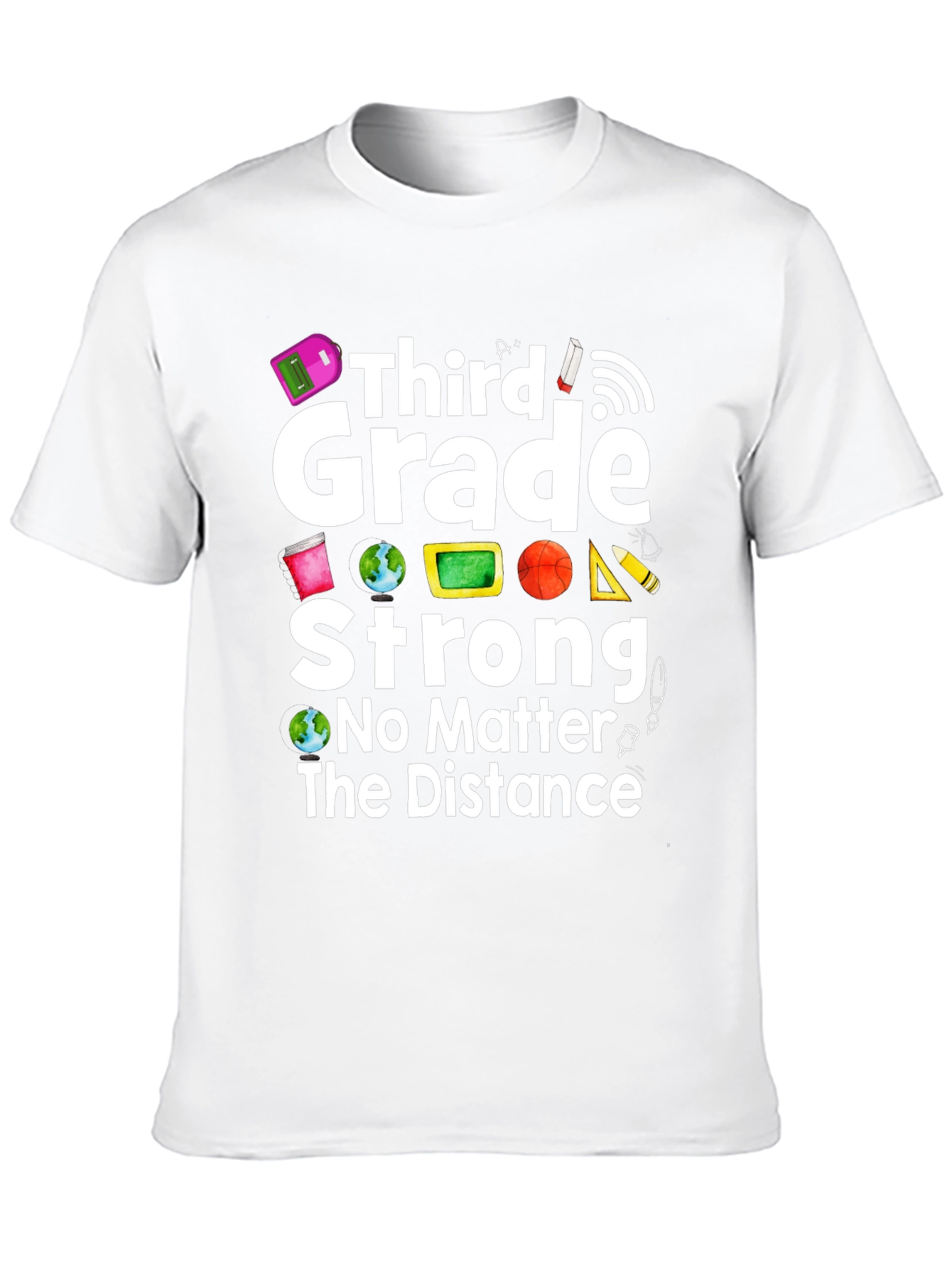 Third Grade Strong Distance Learning T-Shirt