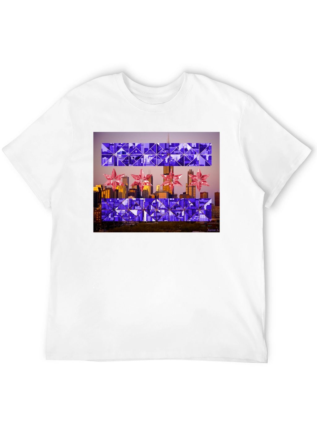 Chicago Flag Geometric T-Shirt