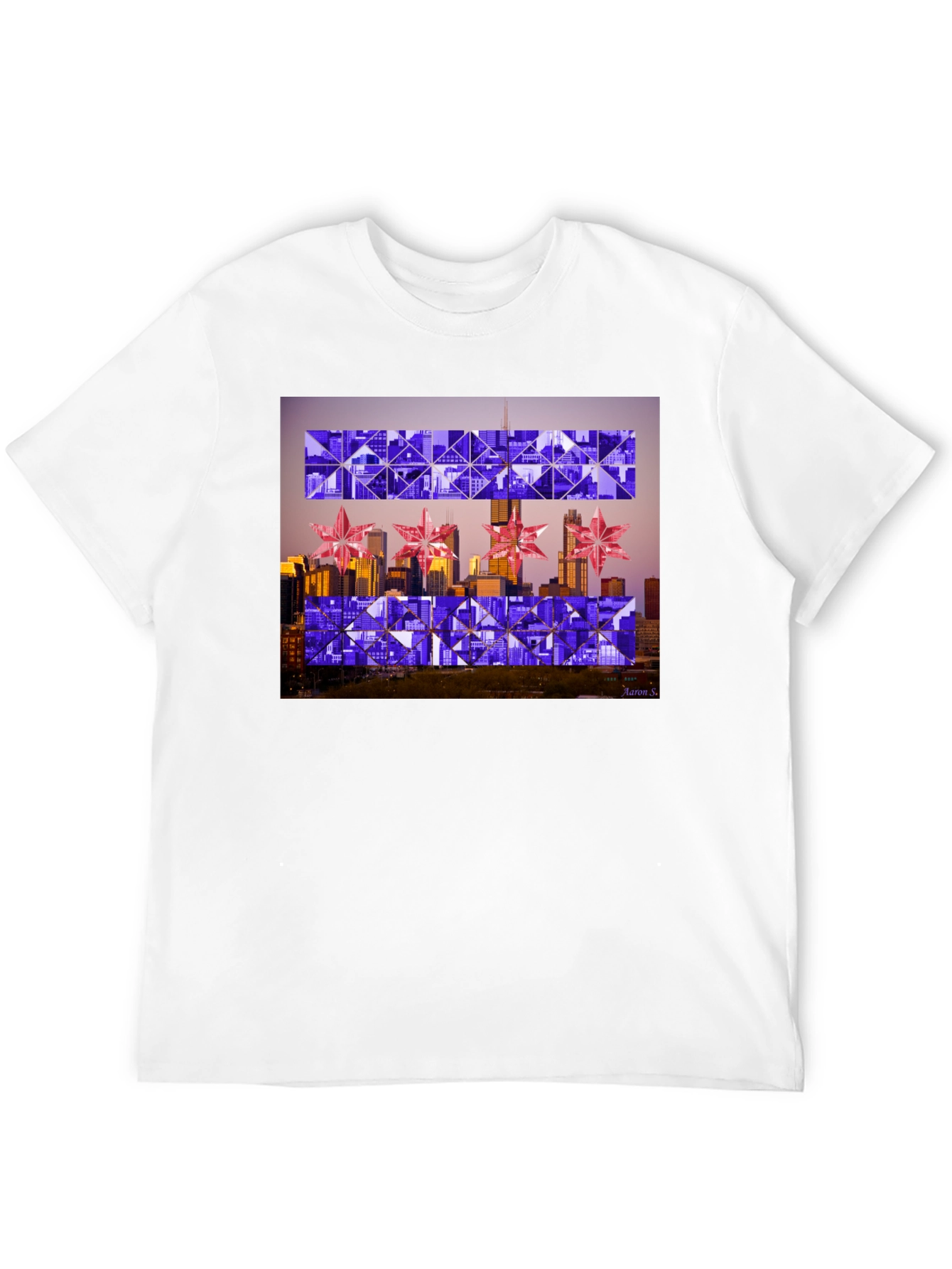 Chicago Flag Geometric T-Shirt