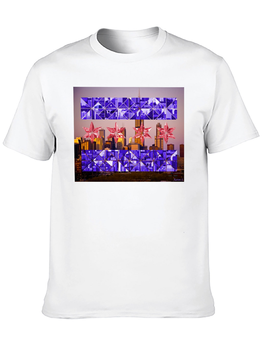 Chicago Flag Geometric T-Shirt