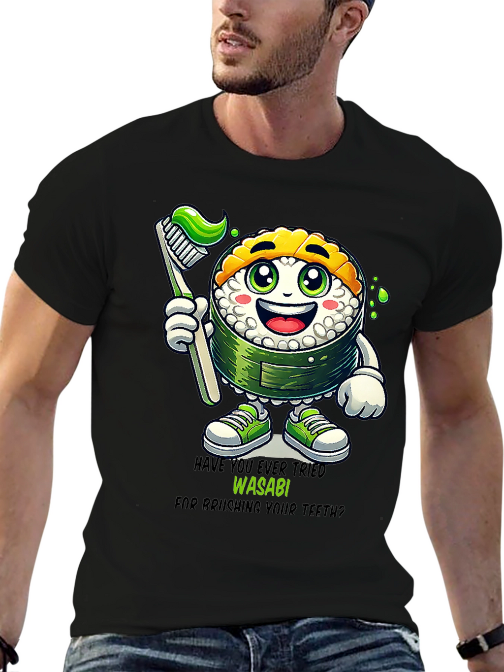 Wasabi Toothbrush Sushi T-Shirt