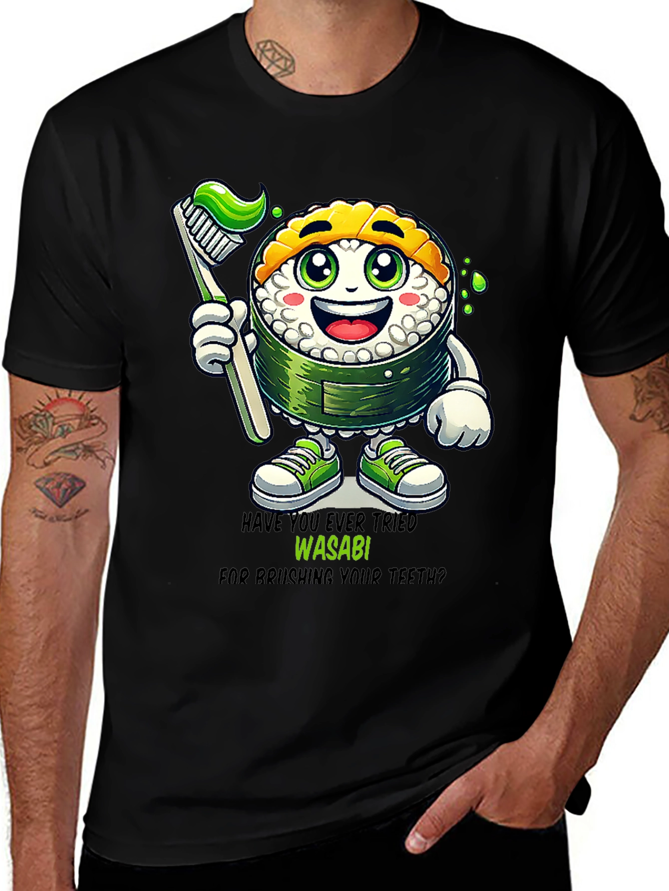 Wasabi Toothbrush Sushi T-Shirt