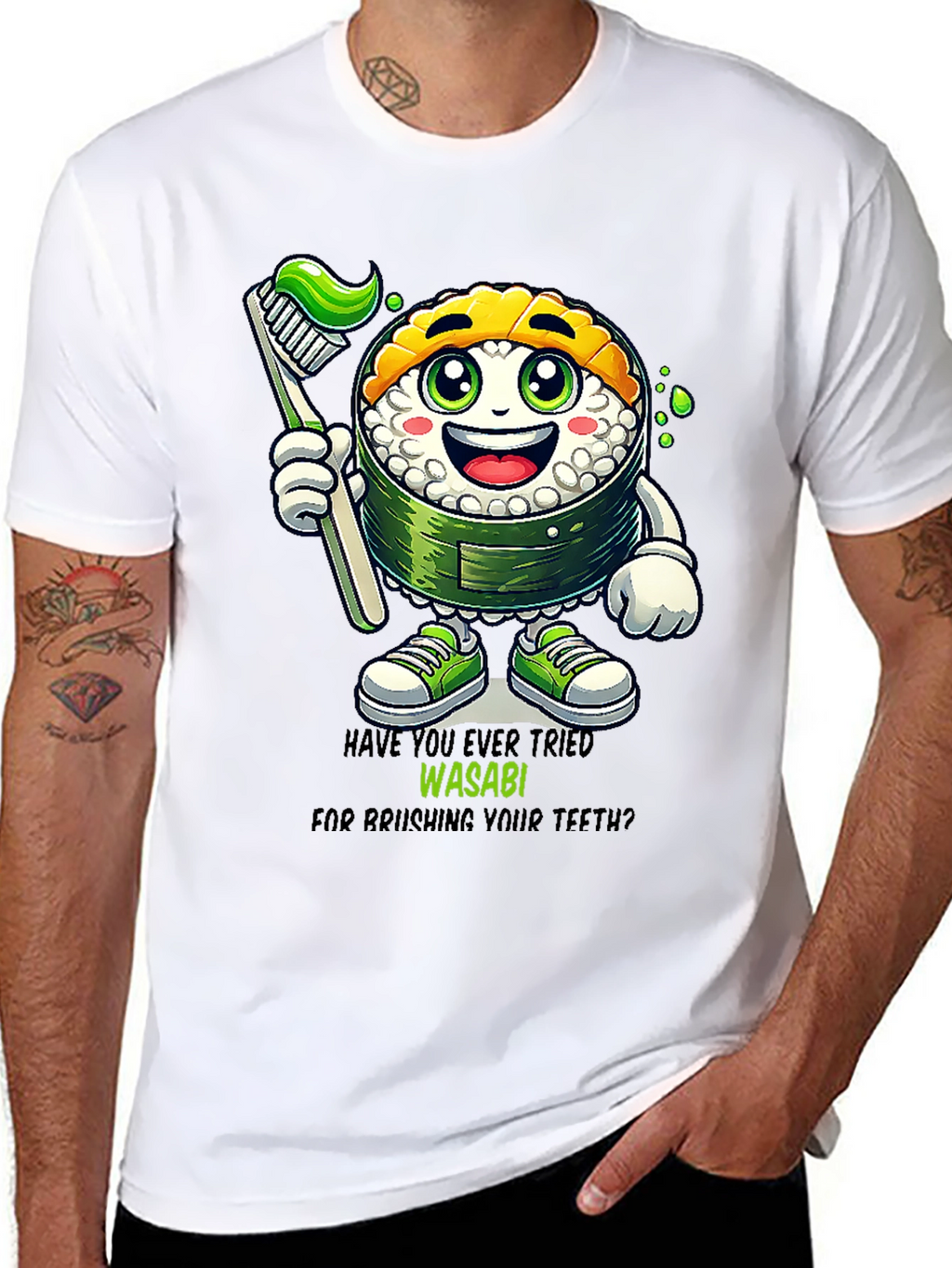 Wasabi Toothbrush Sushi T-Shirt