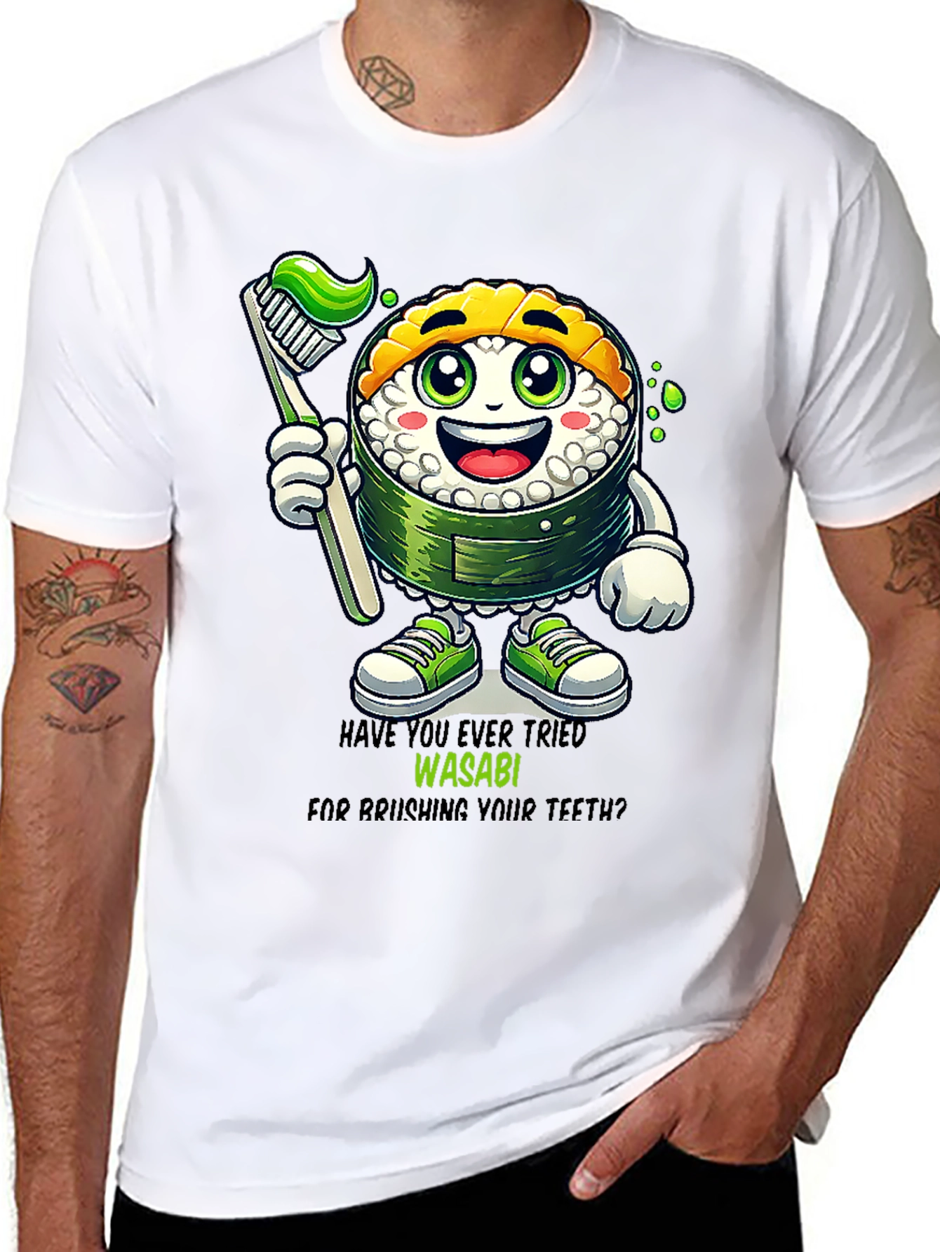 Wasabi Toothbrush Sushi T-Shirt