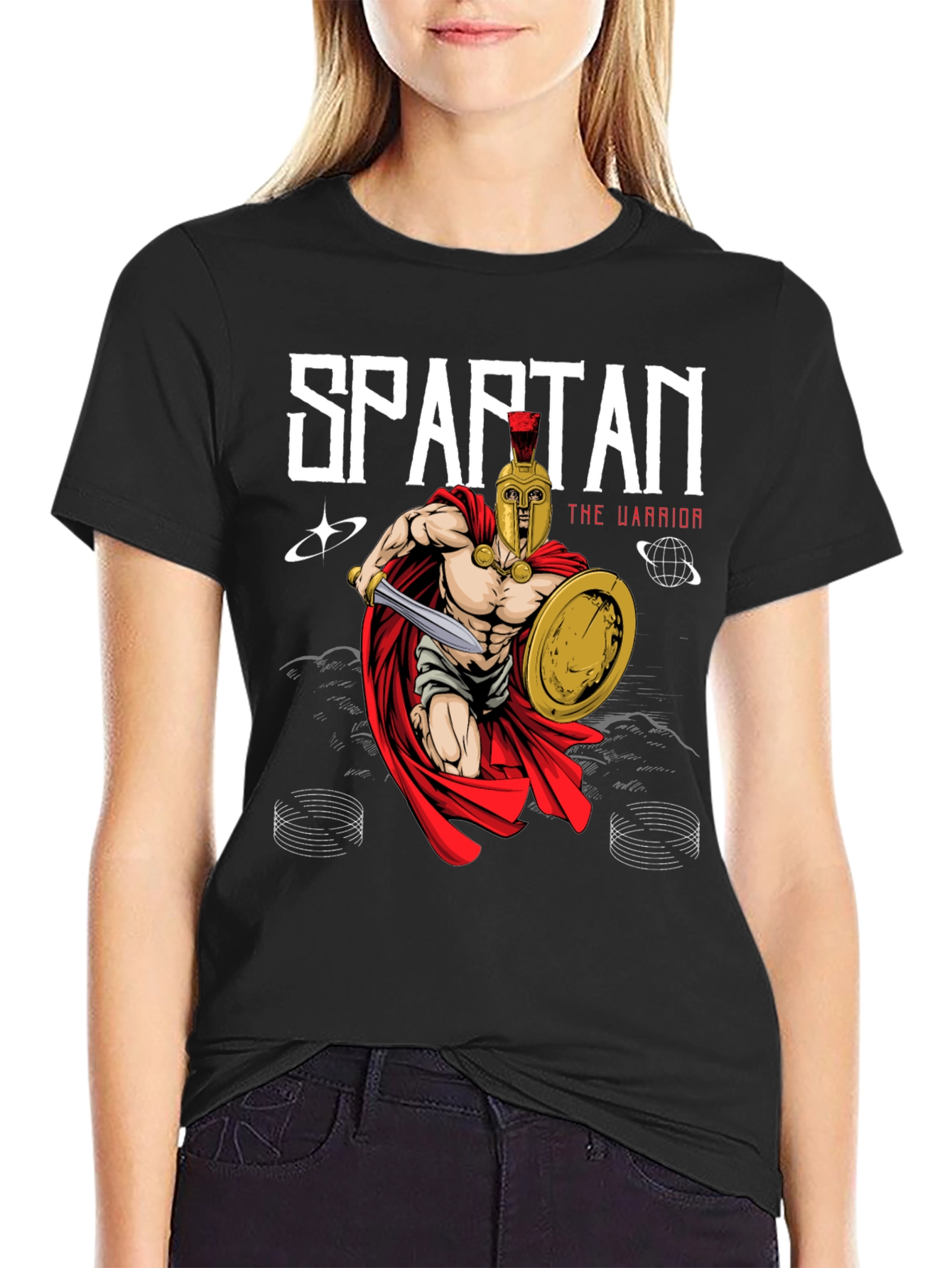 Spartan Warrior Graphic Tee - Ancient Greece Style