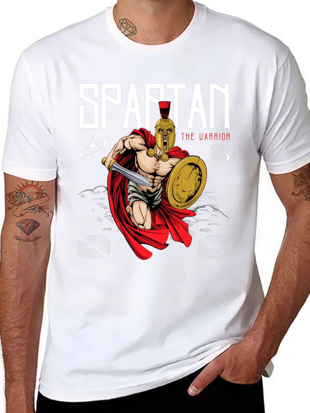 Spartan Warrior Graphic Tee - Ancient Greece Style
