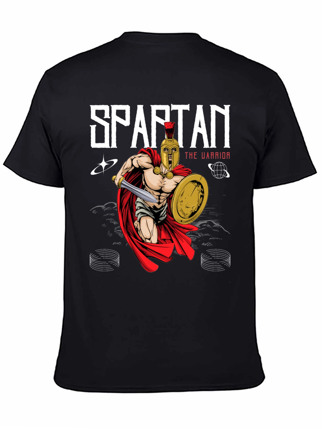 Spartan Warrior Graphic Tee - Ancient Greece Style