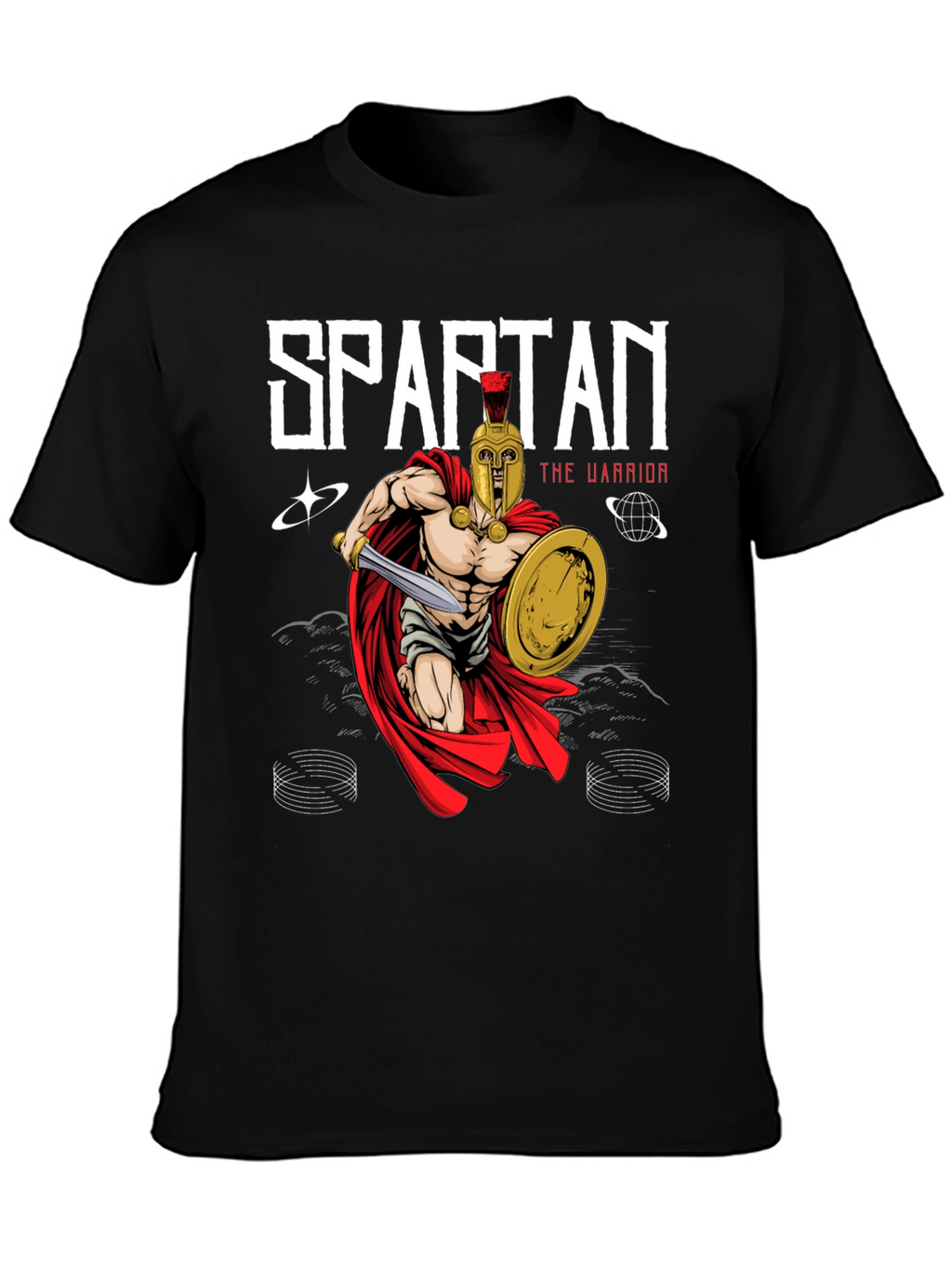 Spartan Warrior Graphic Tee - Ancient Greece Style