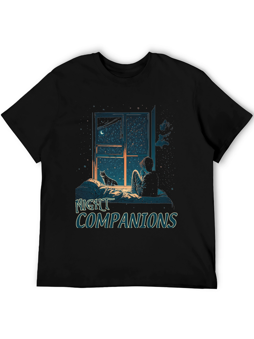 Night Companions Graphic Tee - Stargazing Comfort