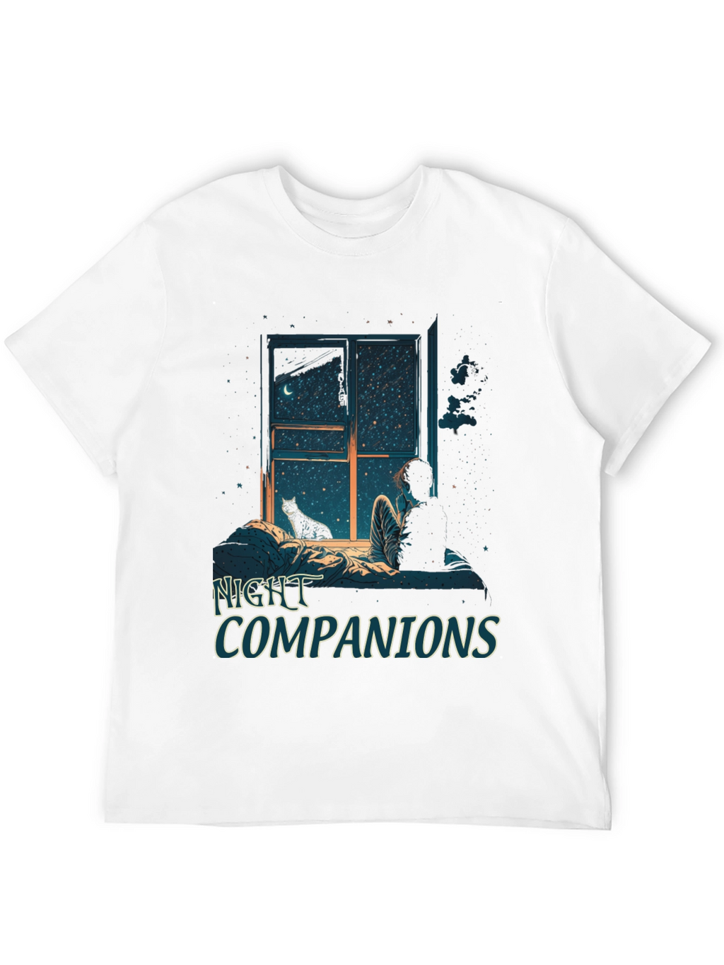 Night Companions Graphic Tee - Stargazing Comfort