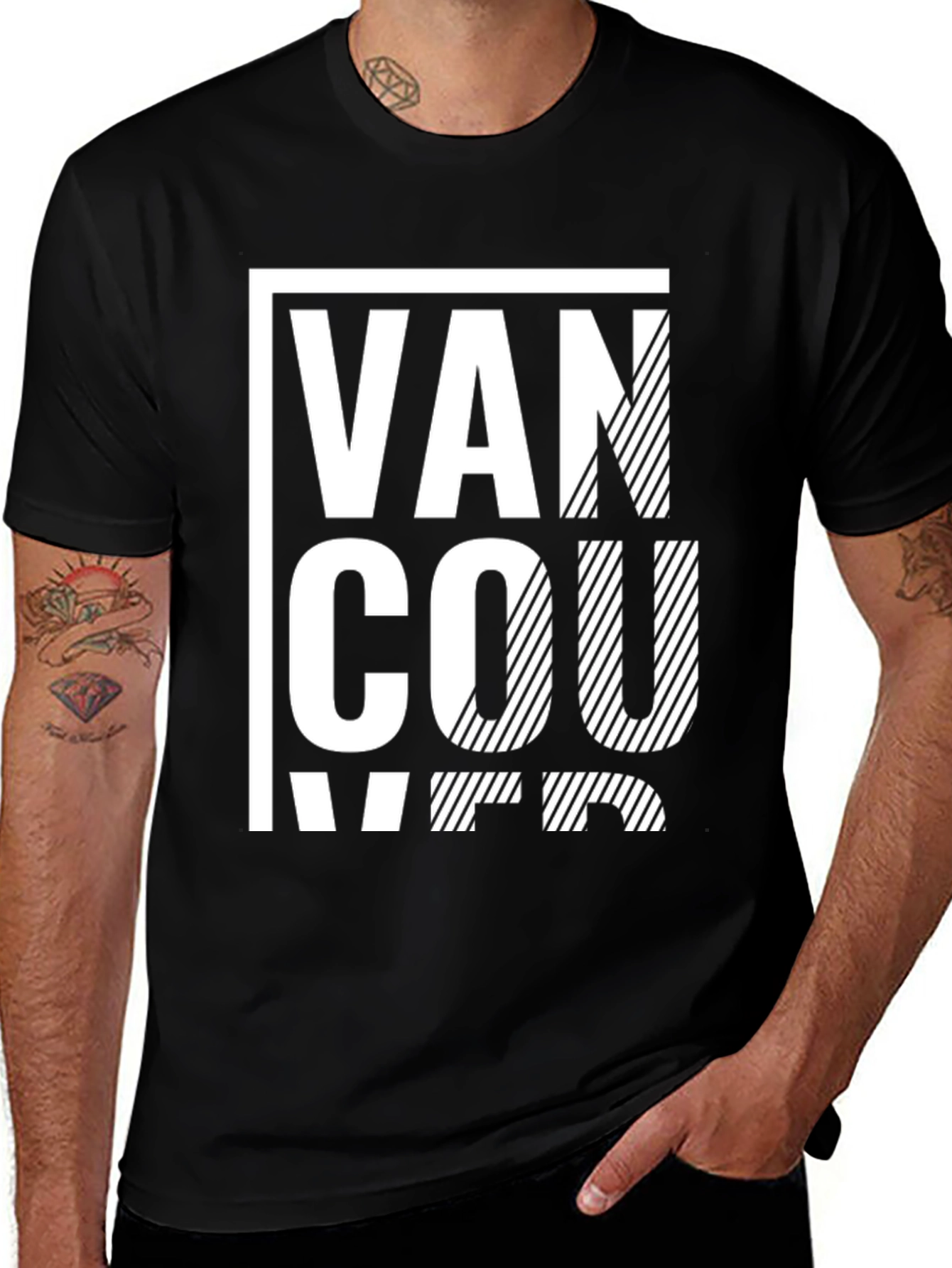 Vancouver Graphic Print Black T-Shirt