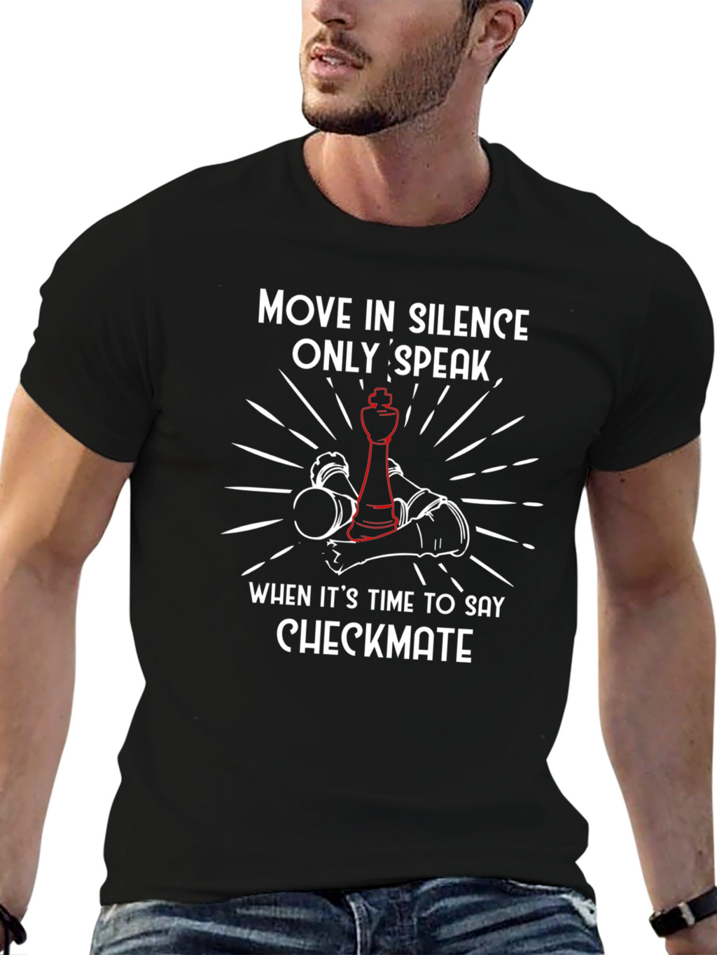 Move in Silence Checkmate Chess Graphic Tee