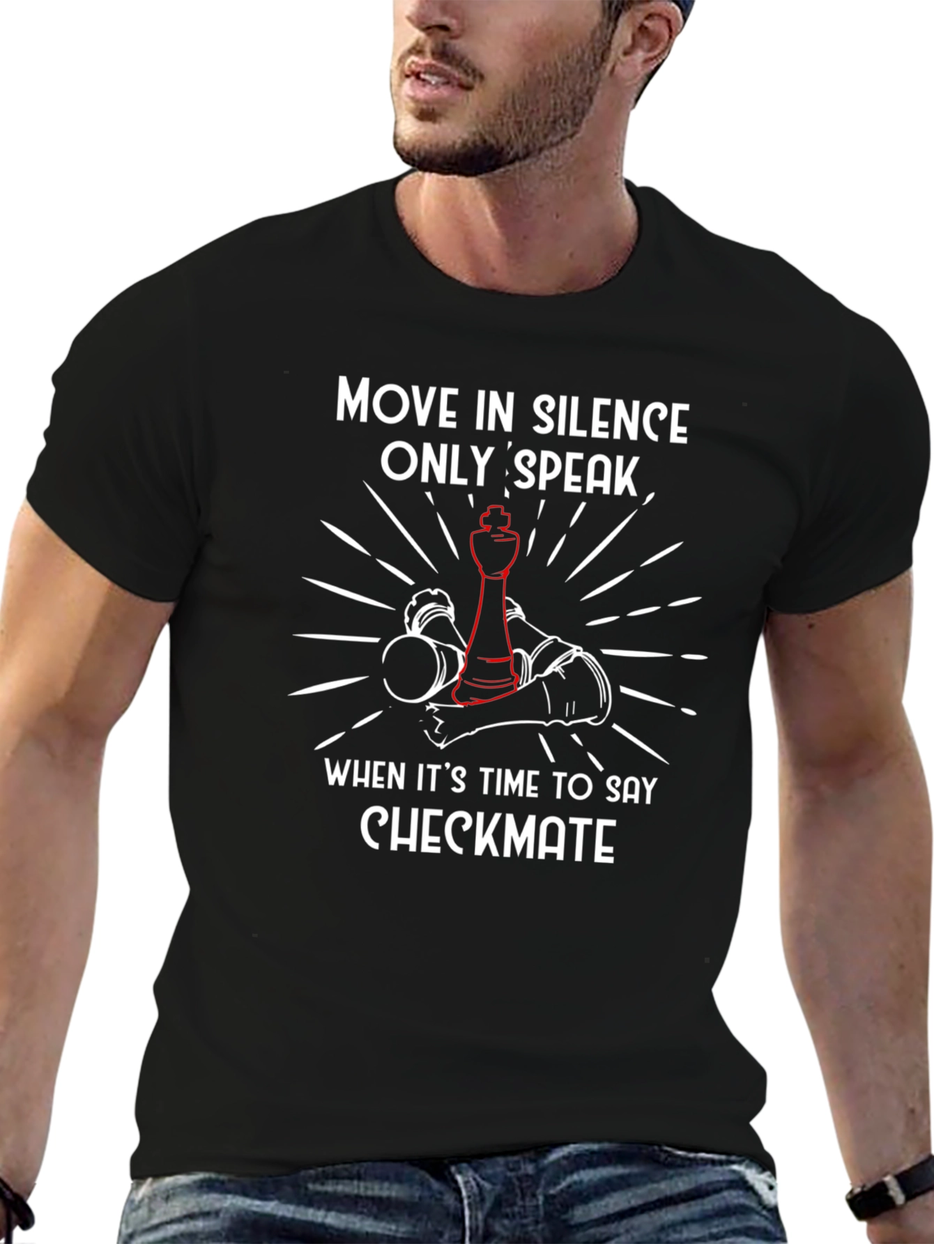 Move in Silence Checkmate Chess Graphic Tee