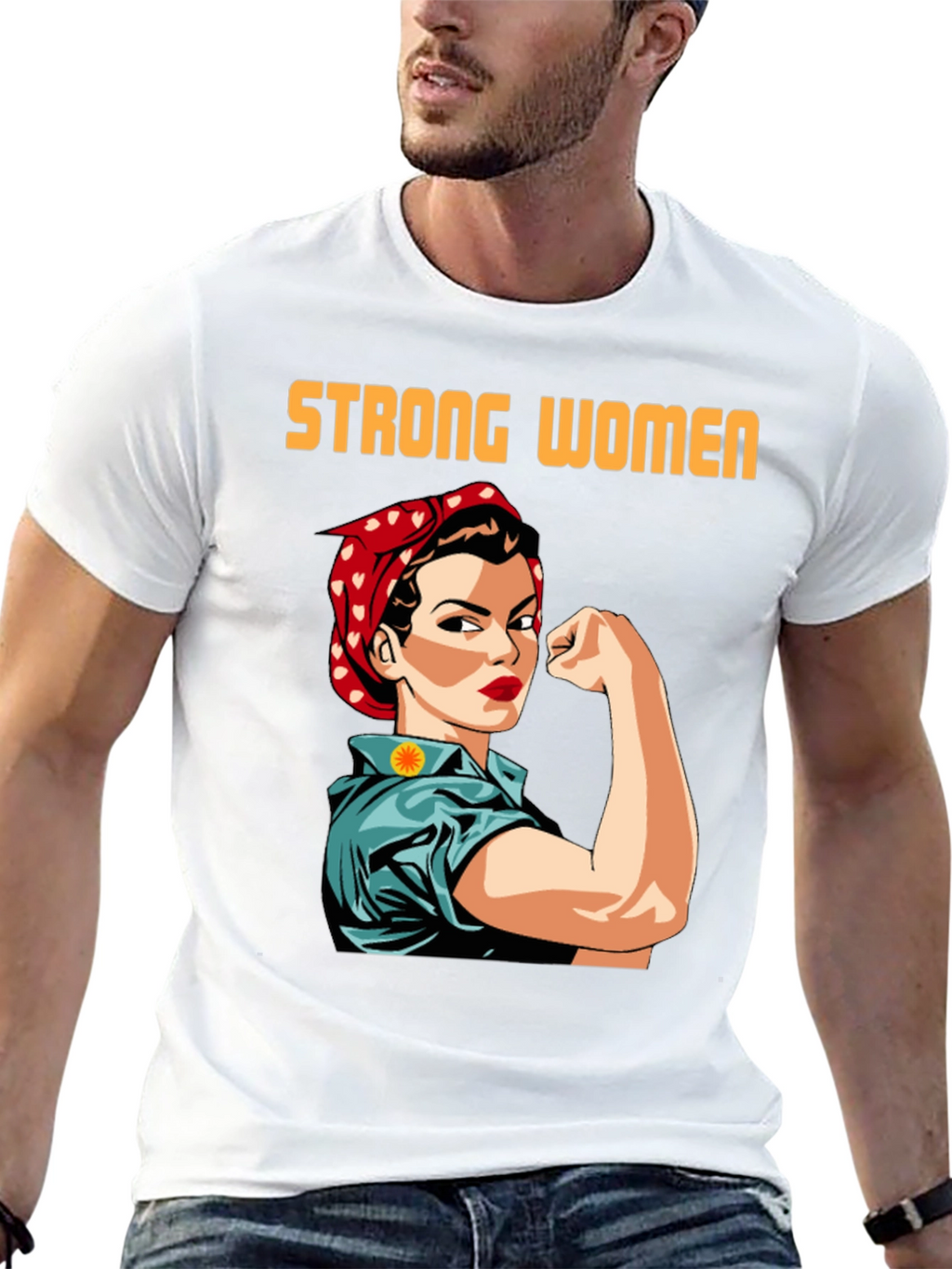 Strong Women T-Shirt Empowering Rosie the Riveter Graphic Tee