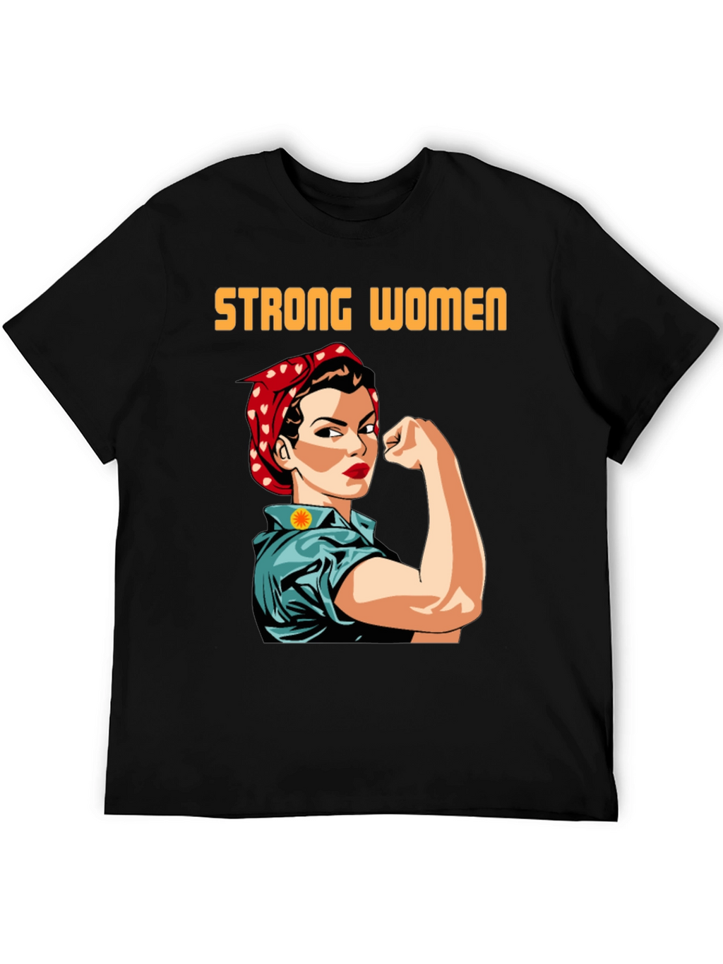 Strong Women T-Shirt Empowering Rosie the Riveter Graphic Tee