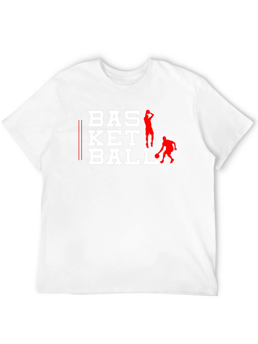 Basketball Graphic Tee - Black Cotton Shirt