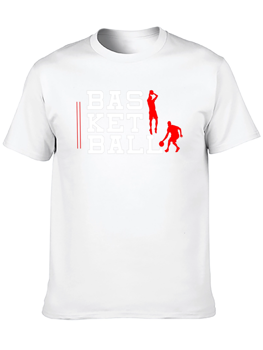 Basketball Graphic Tee - Black Cotton Shirt