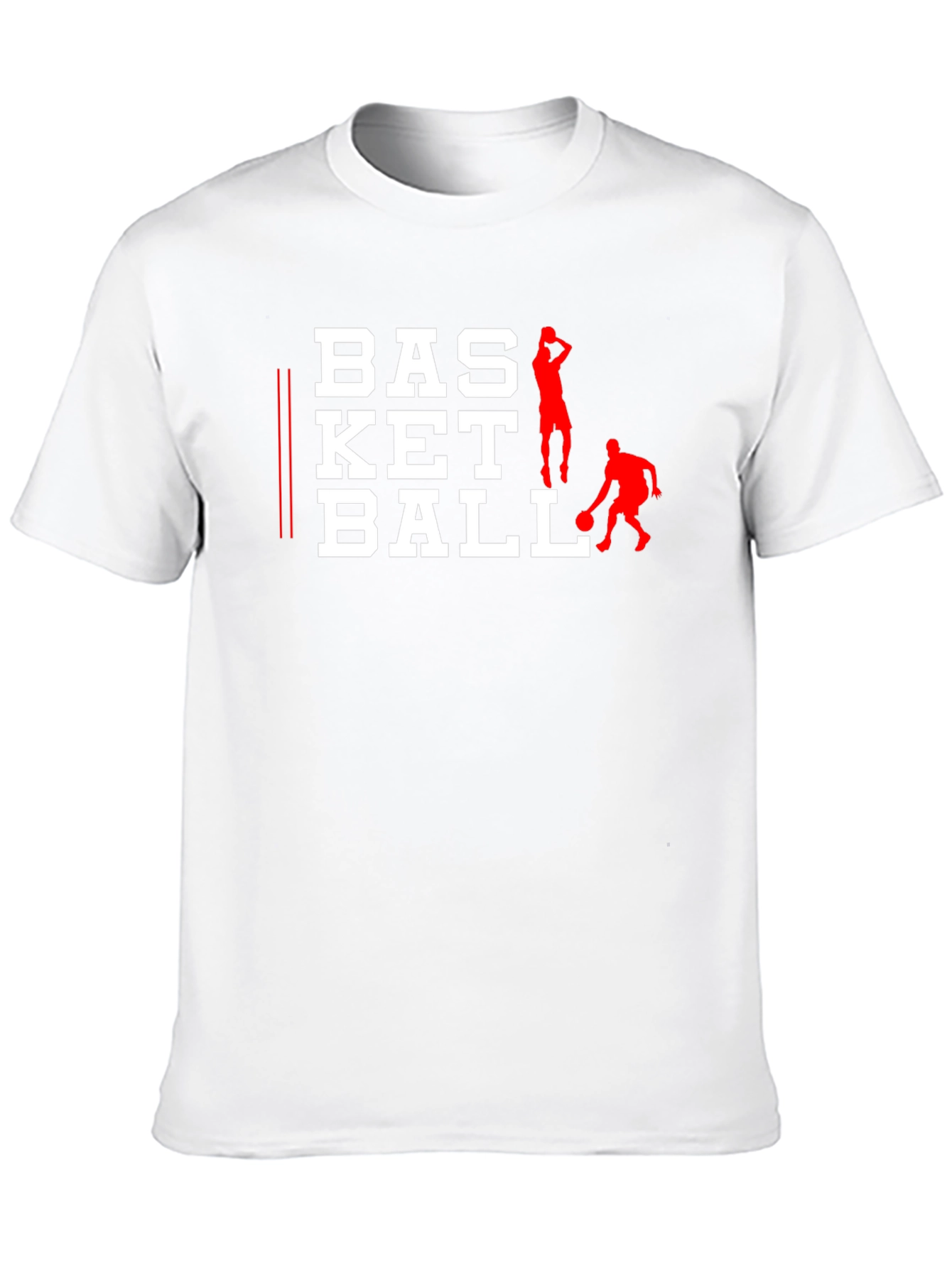 Basketball Graphic Tee - Black Cotton Shirt